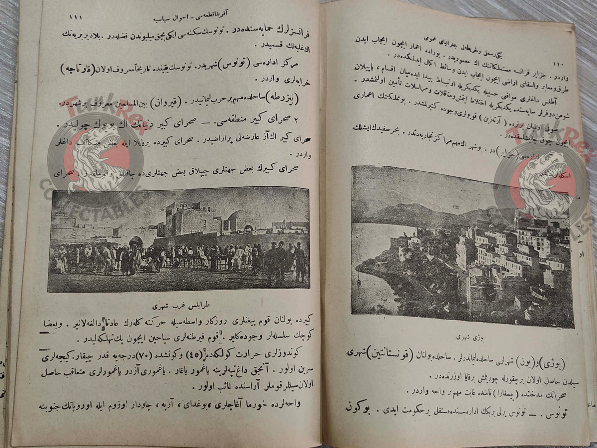 Safvet – General Geography Ottoman Textbook 1923 Empire with Maps Africa Italy