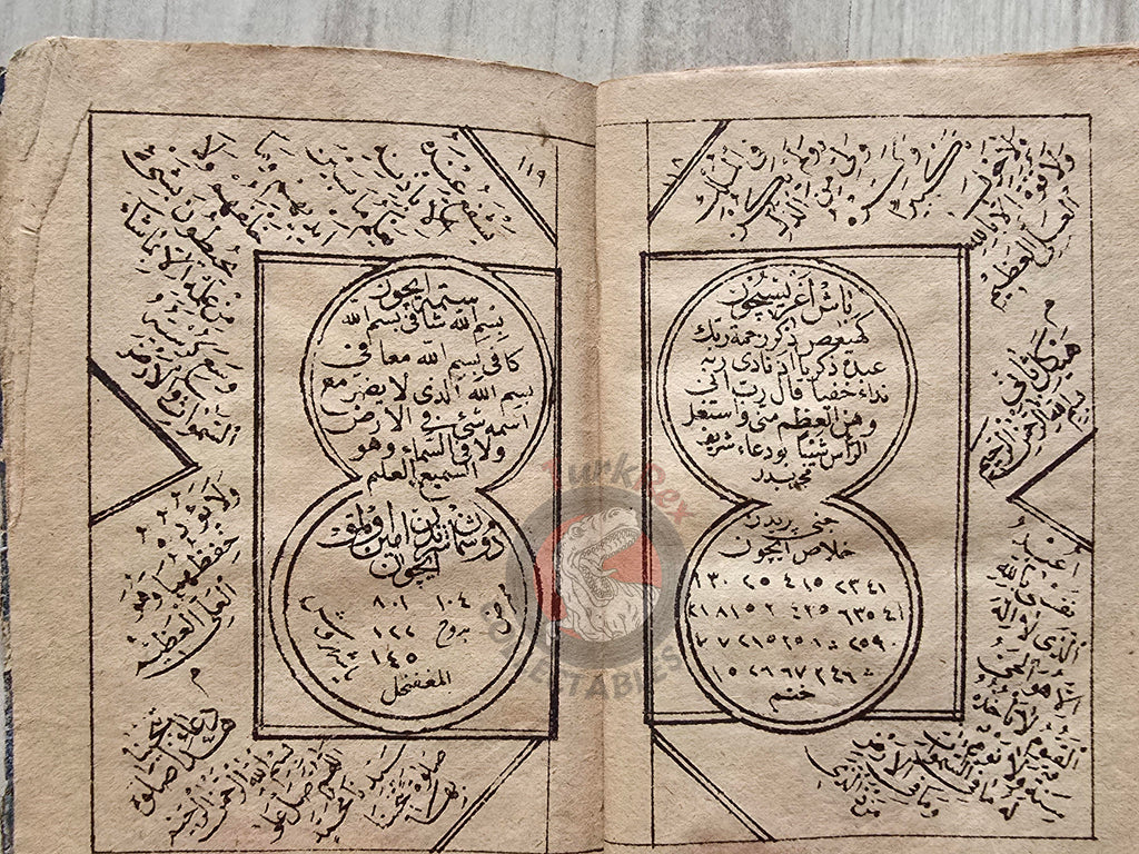 Ottoman 1890s Islamic Occult Havass Vefq Spells Charm Book Islam Talisman Prayer Al-An'am