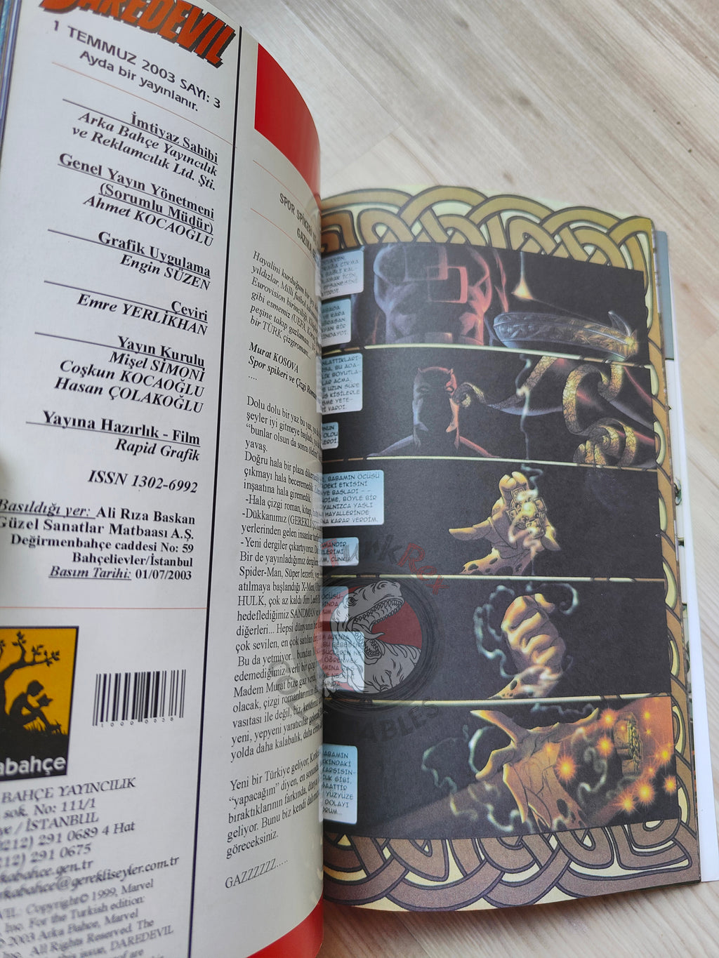 Daredevil Volume #1 Turkish Comic Turkey Marvel Knights #1–6