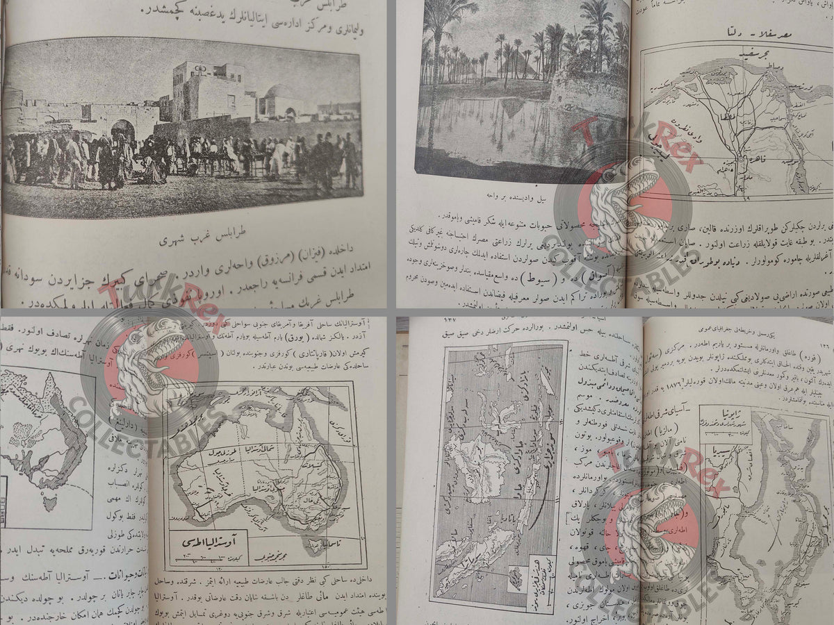 Safvet – New General Geography Ottoman Textbook 1913 Empire Education with Many Maps