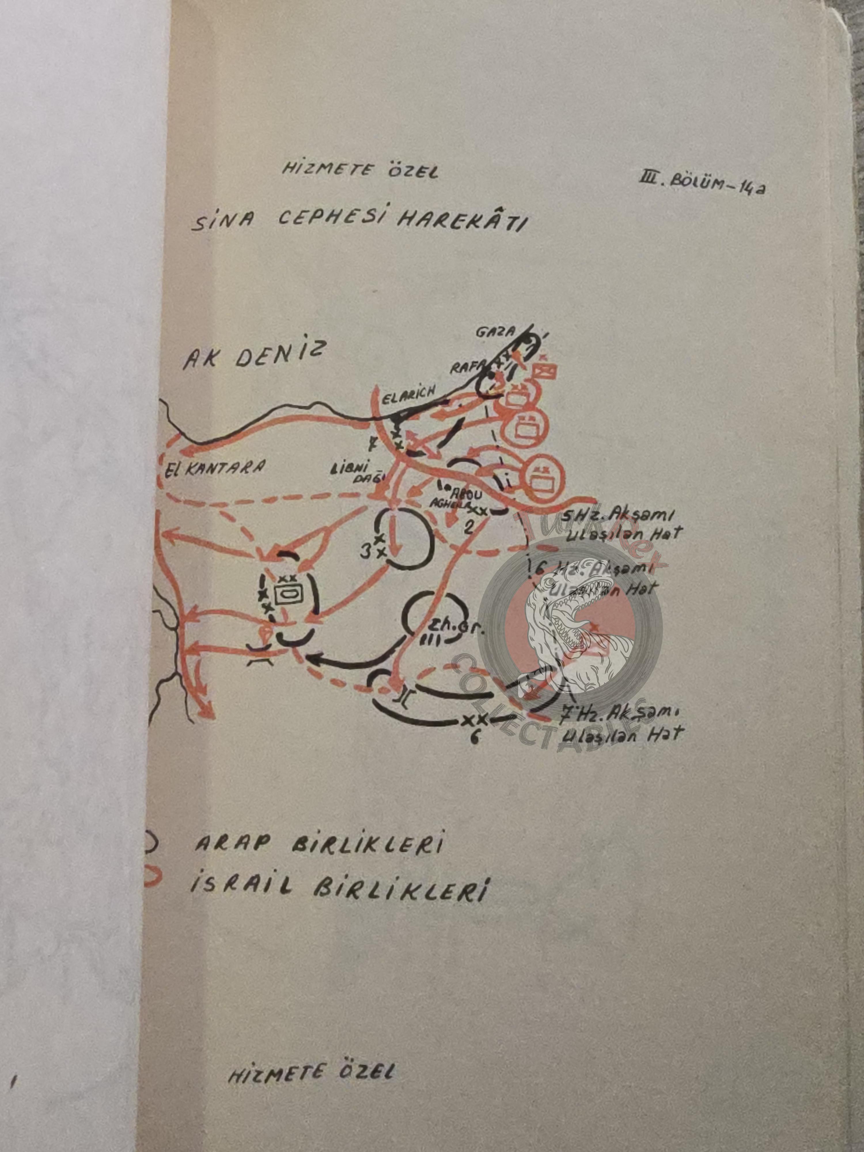 Arab Israeli Conflict Wars 1968 Turkish Book Turkey with Maps Military Israel Middle East
