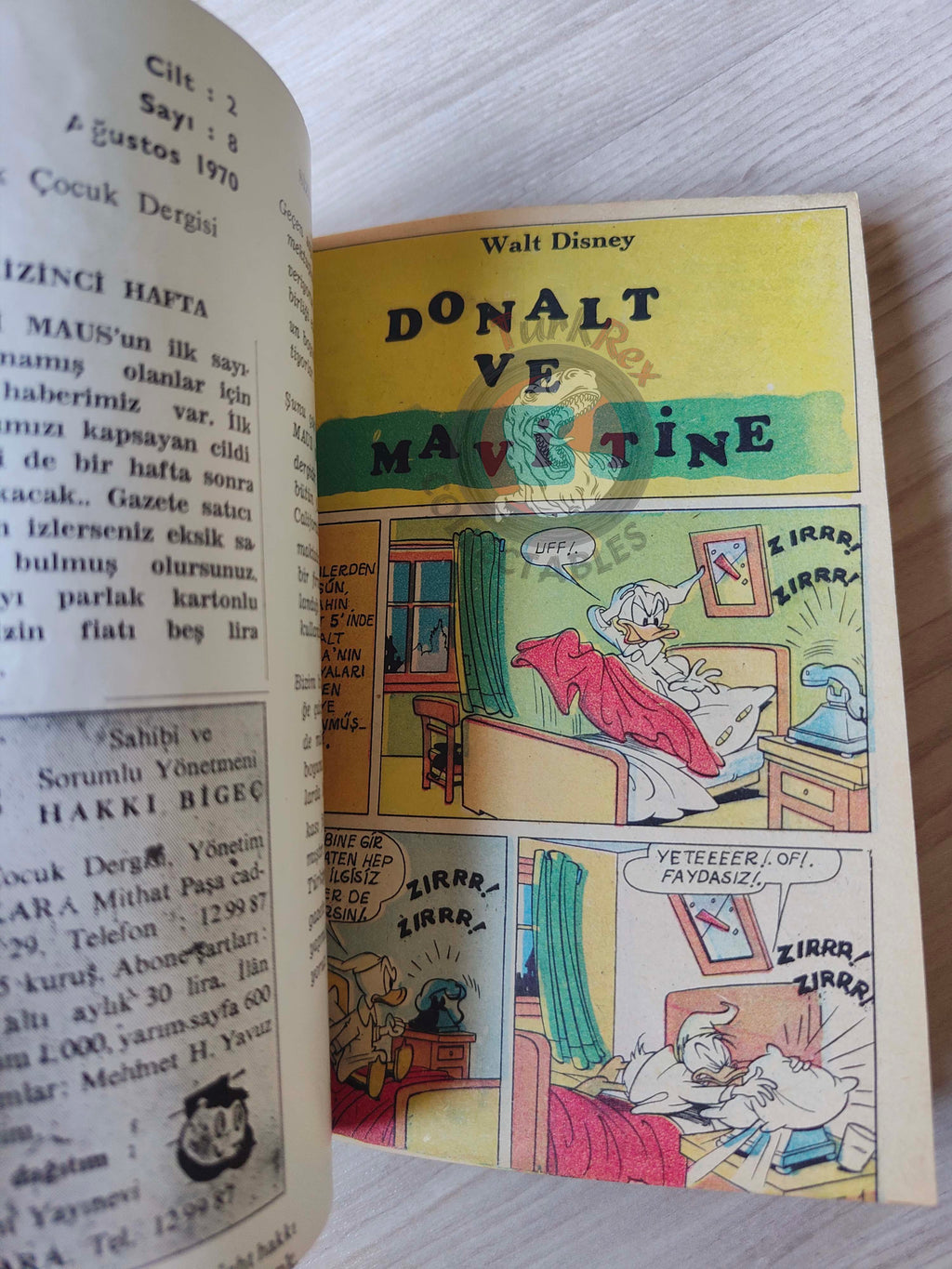 Mickey Mouse Mag Volume #2 1970 Turkish Comic Turkey Walt Disney Donald Duck