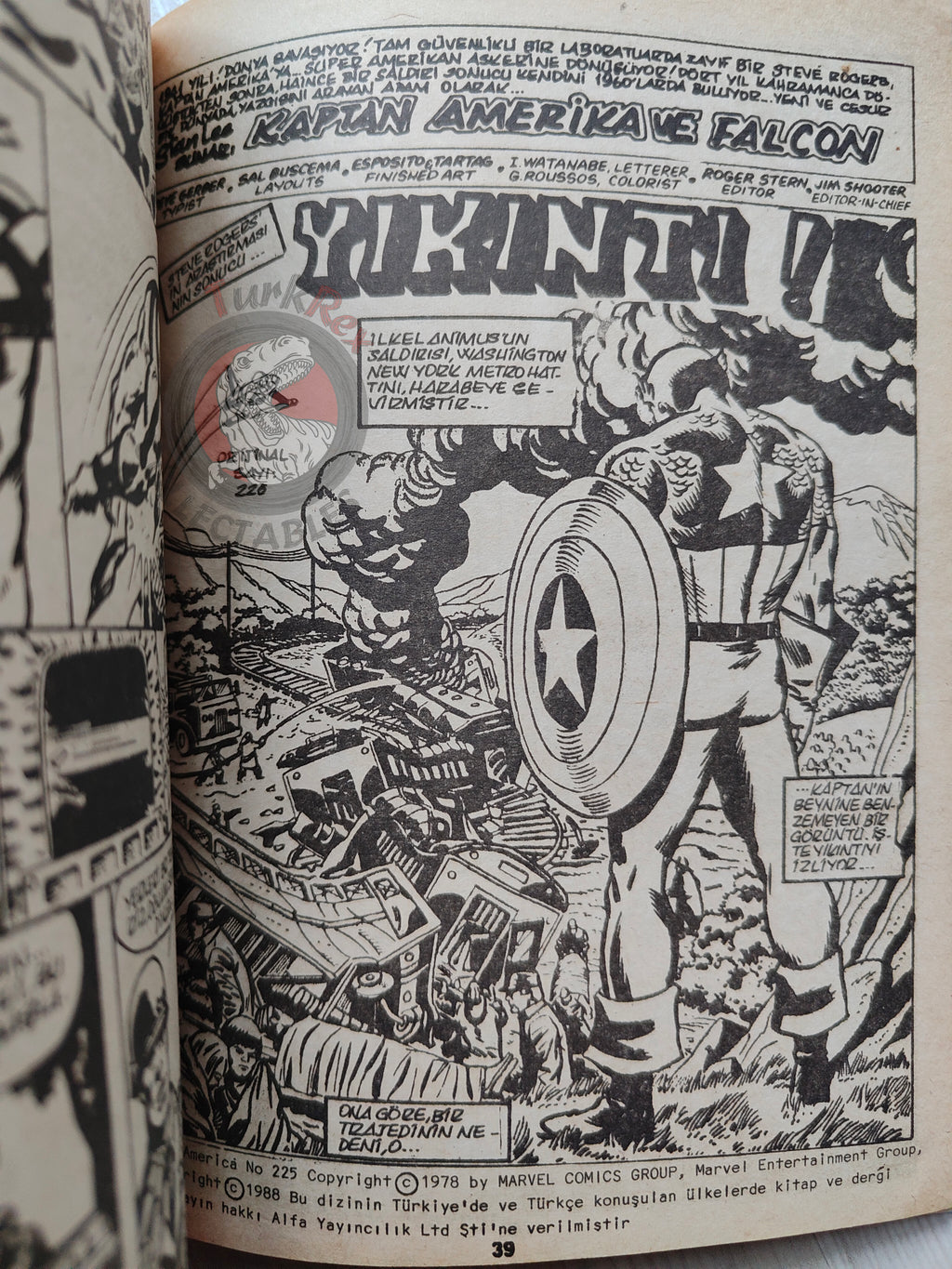 Captain America – Volume 9 1989 Turkish Comic Turkey Falcon