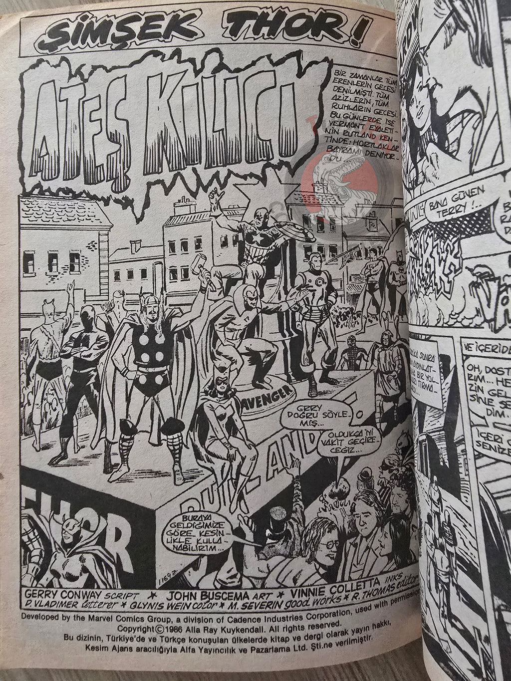 Thor Vol #7 1987 Turkish Comic Turkey The Mighty Thor #205–207 #11 #223 #226 #228 #229