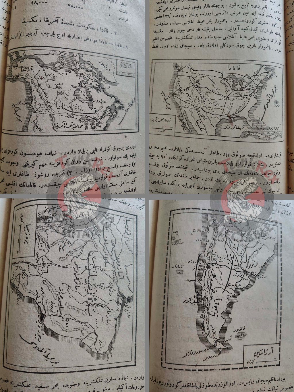 Faik Sabri – Geography and Math Lessons Ottoman Textbook 1916 Empire with many Maps Europe Asia