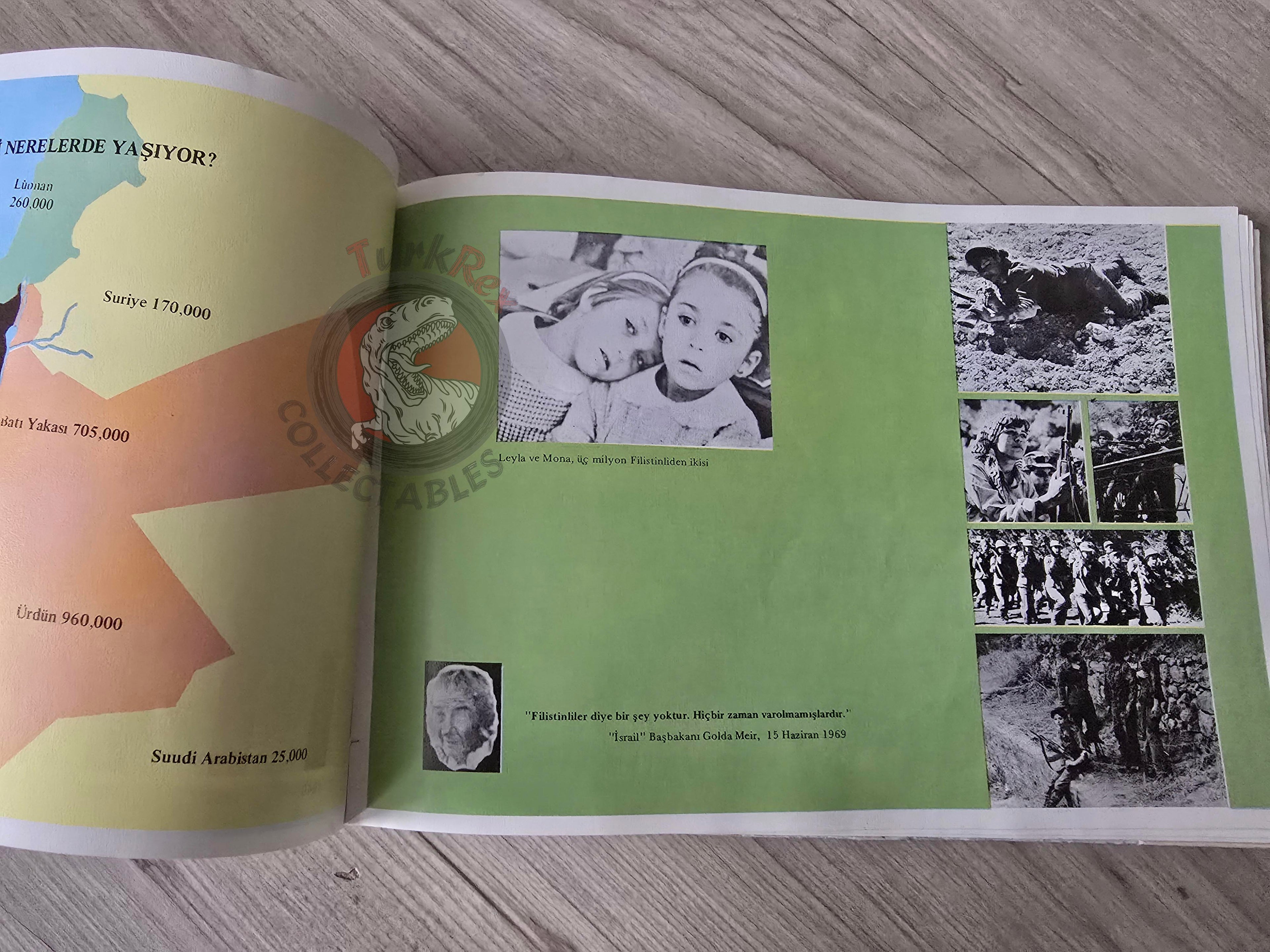 Illustrated Political History of Palestine 1980 PLO Propaganda Turkish Book Turkey