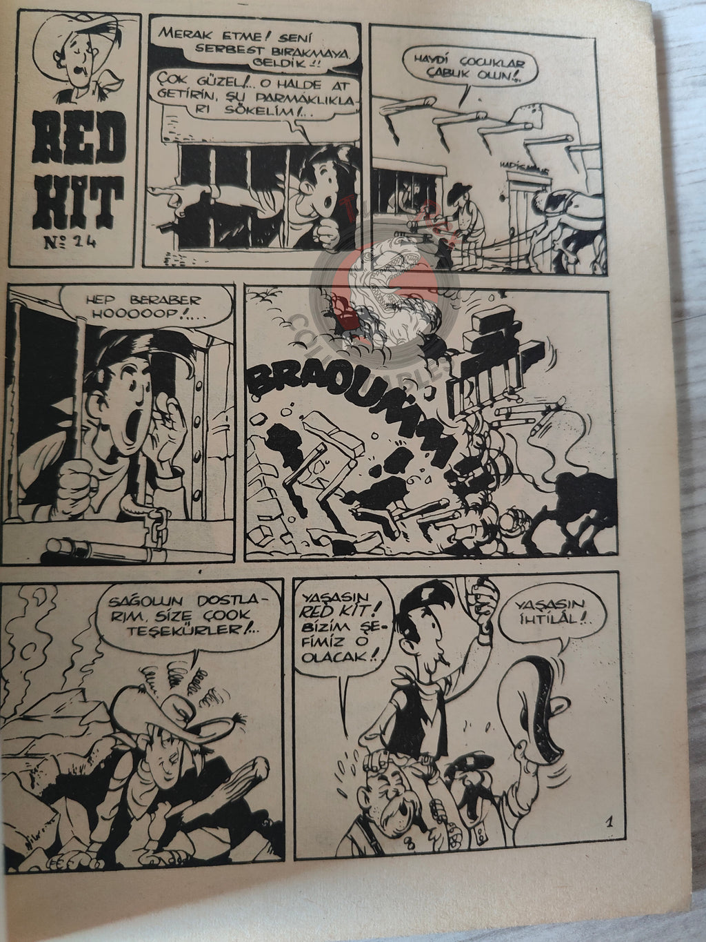 Lucky Luke #8 Contre Joss Jamon 1972 Turkish Comic Turkey Le Vieux Nick Boule et Bill