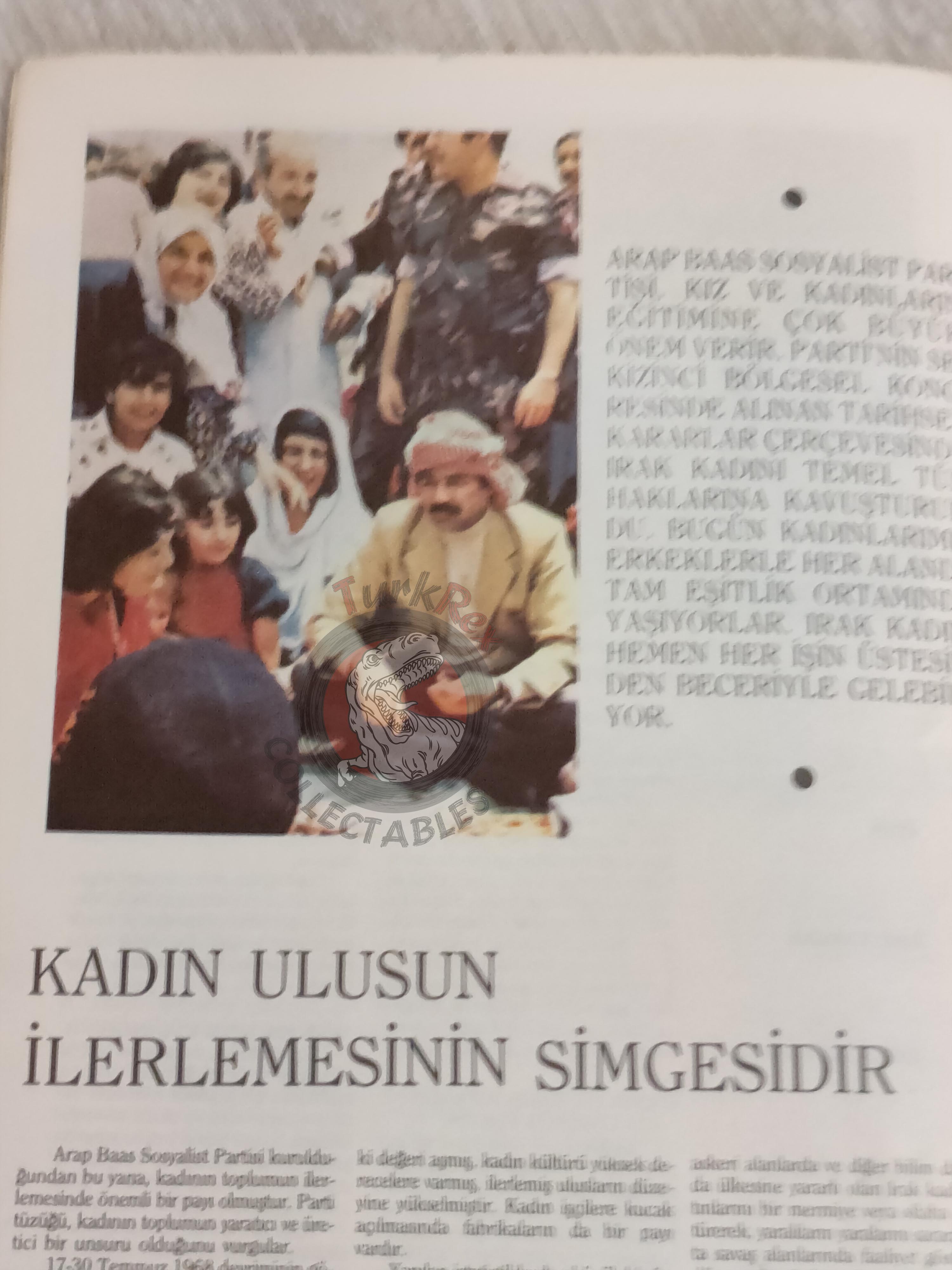 Saddam Hussein - Iraq Today 1984 Official Propaganda Magazine Turkish Turkey Middle East
