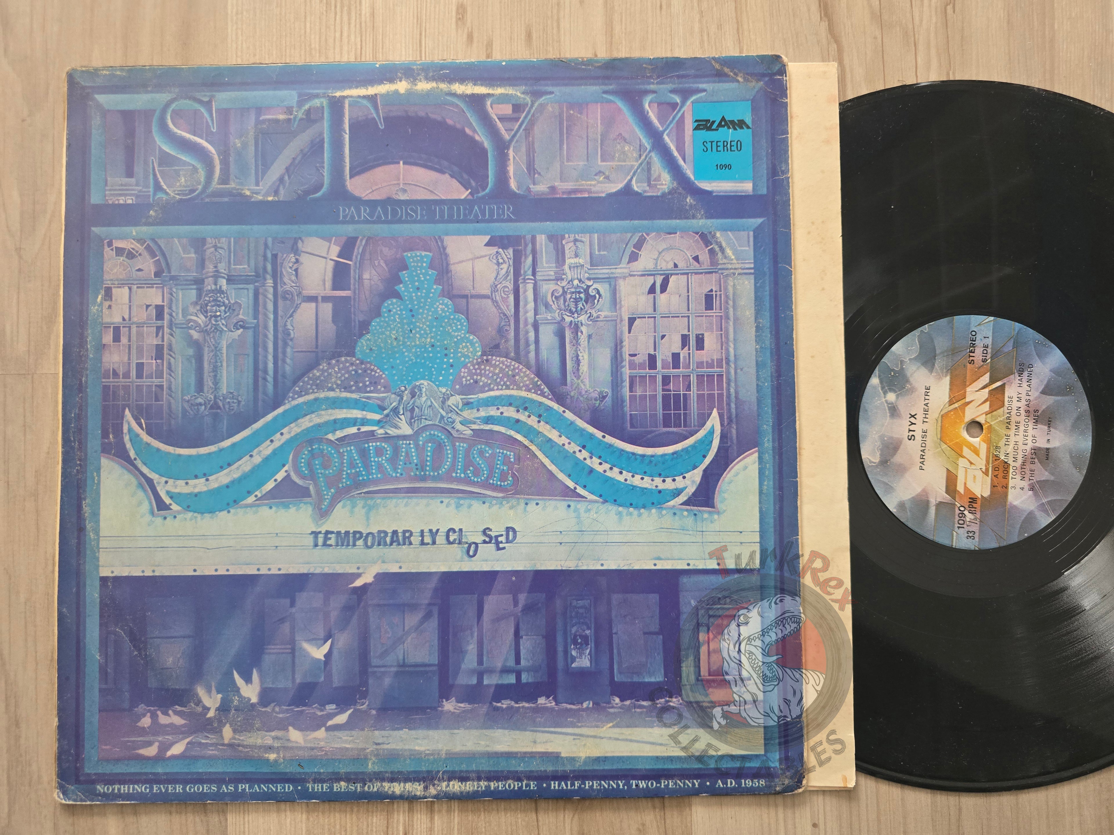 Styx – Paradise Theatre Turkish Pressing Vinyl Turkey Edition 2