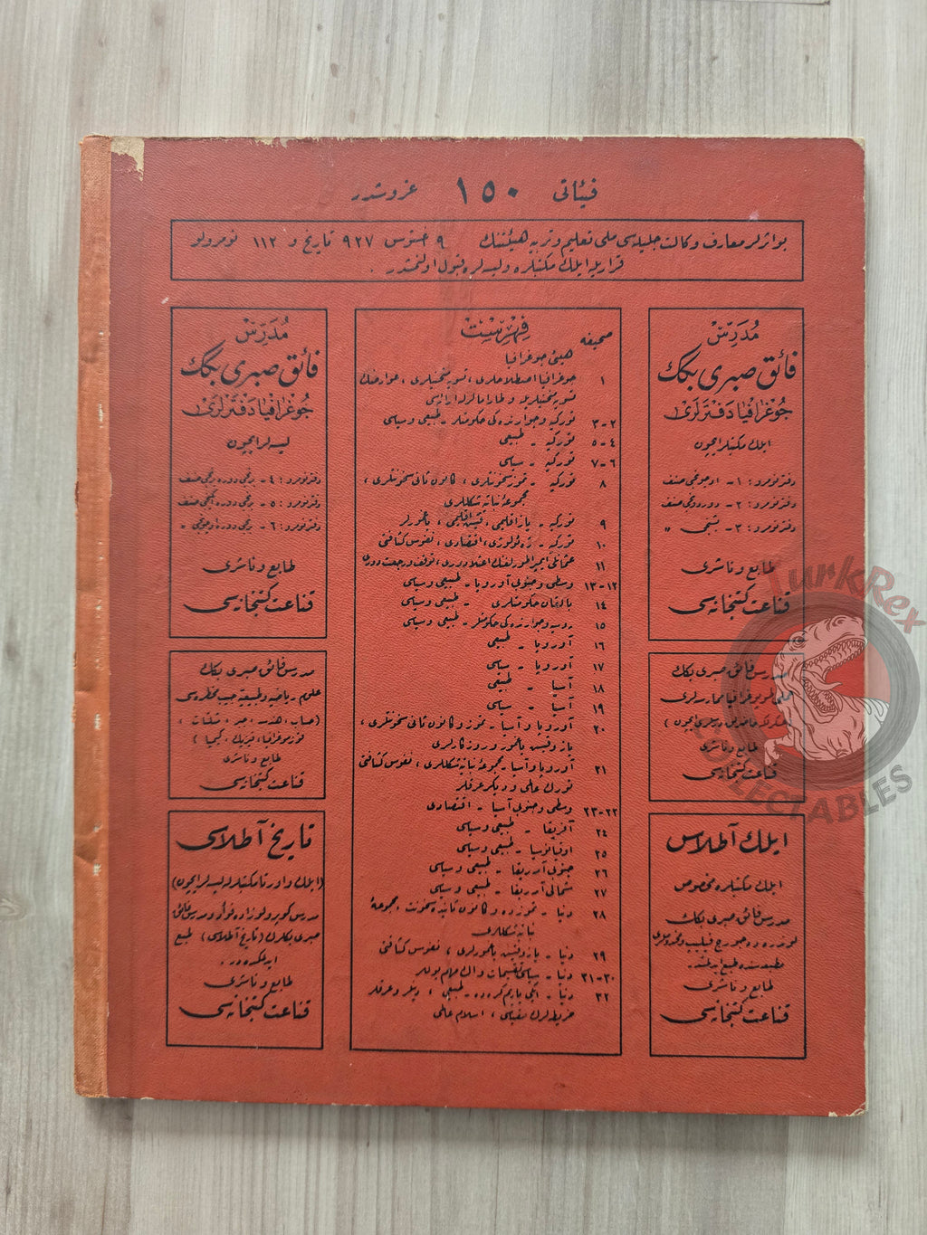 Ottoman Atlas - Orta Atlas by Faik Sabri Ottoman Script 1928 many maps