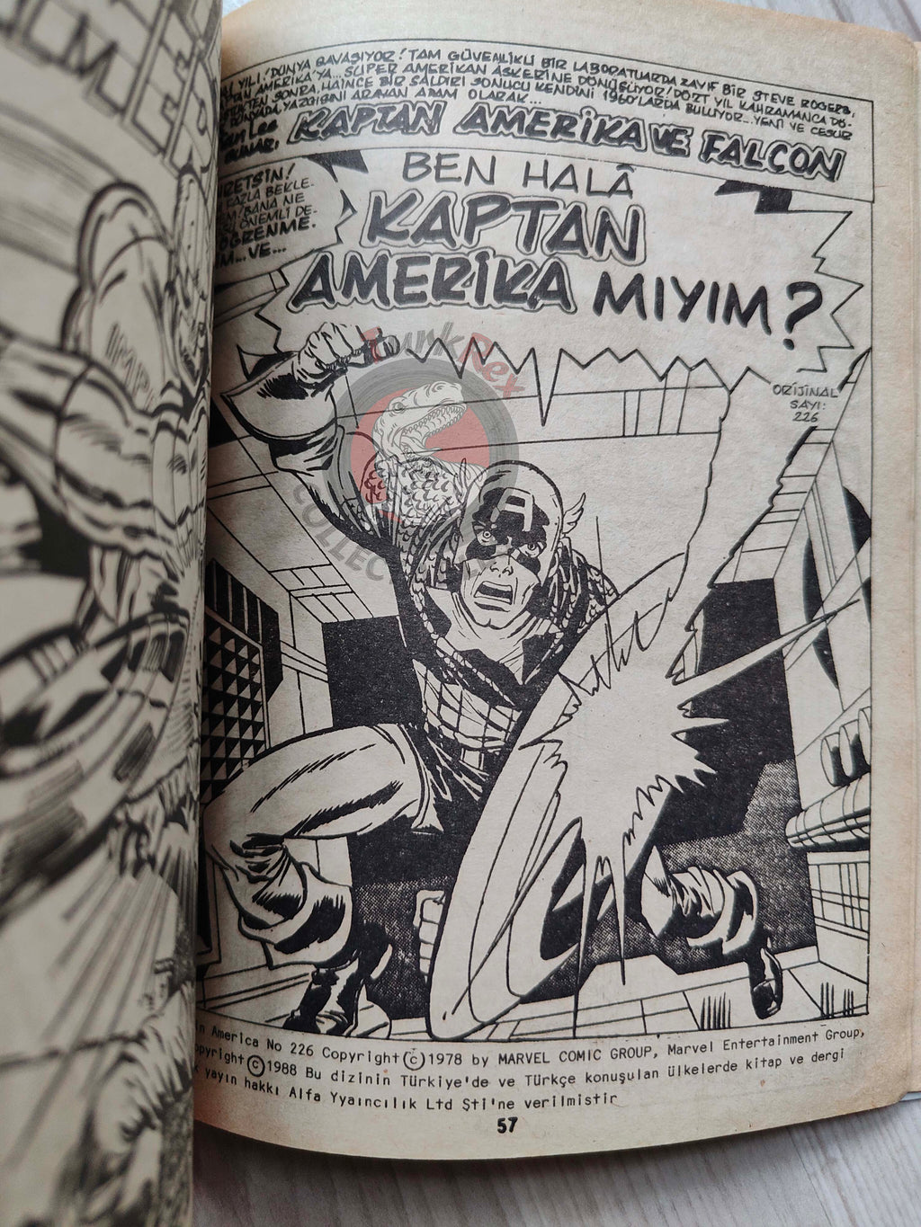 Captain America – Volume 9 1989 Turkish Comic Turkey Falcon