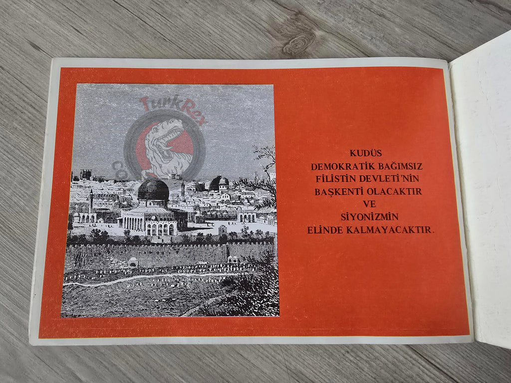 Illustrated Political History of Palestine 1980 PLO Propaganda Turkish Book Turkey