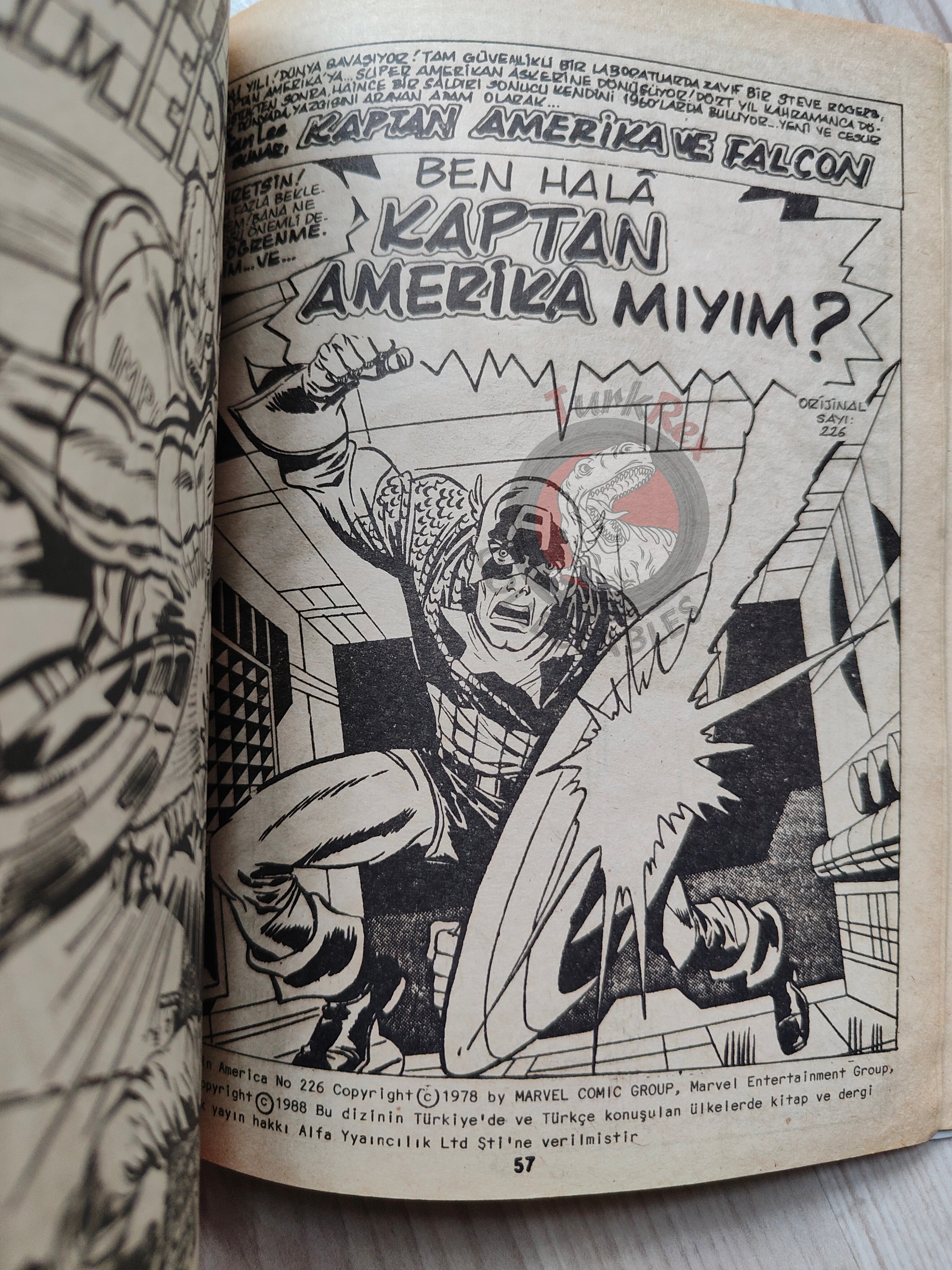 Captain America – Volume 9 1989 Turkish Comic Turkey Falcon