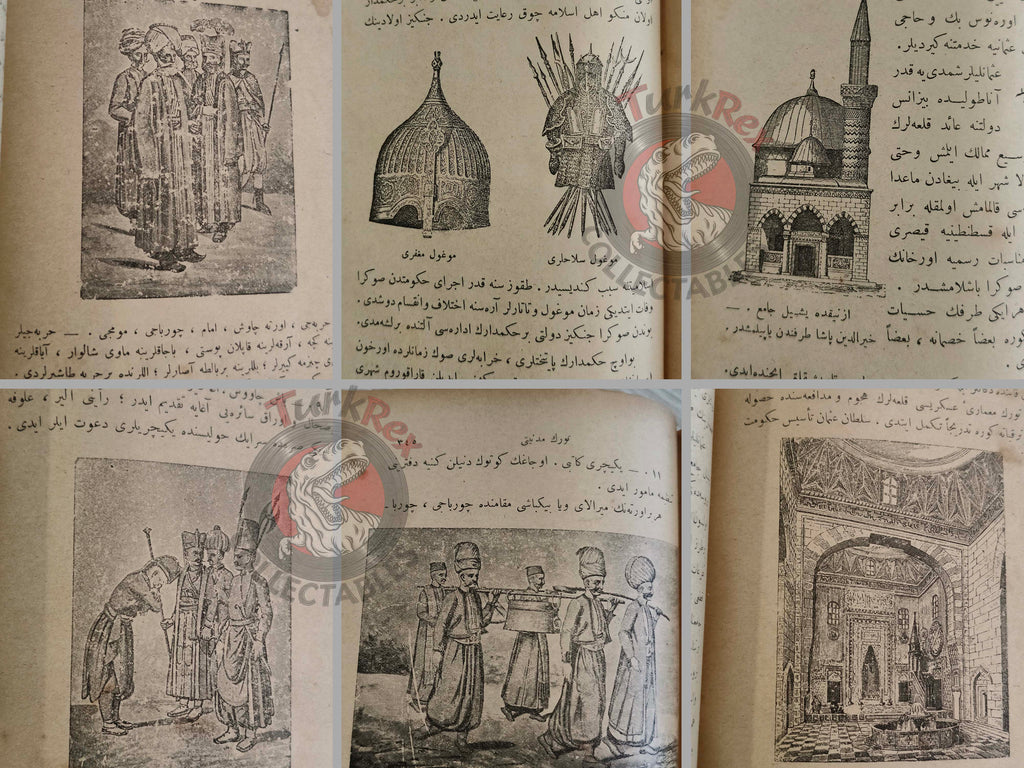 Ottoman 1924 New General History  Book with many Maps Ali Reşad Empire + Botany Plants