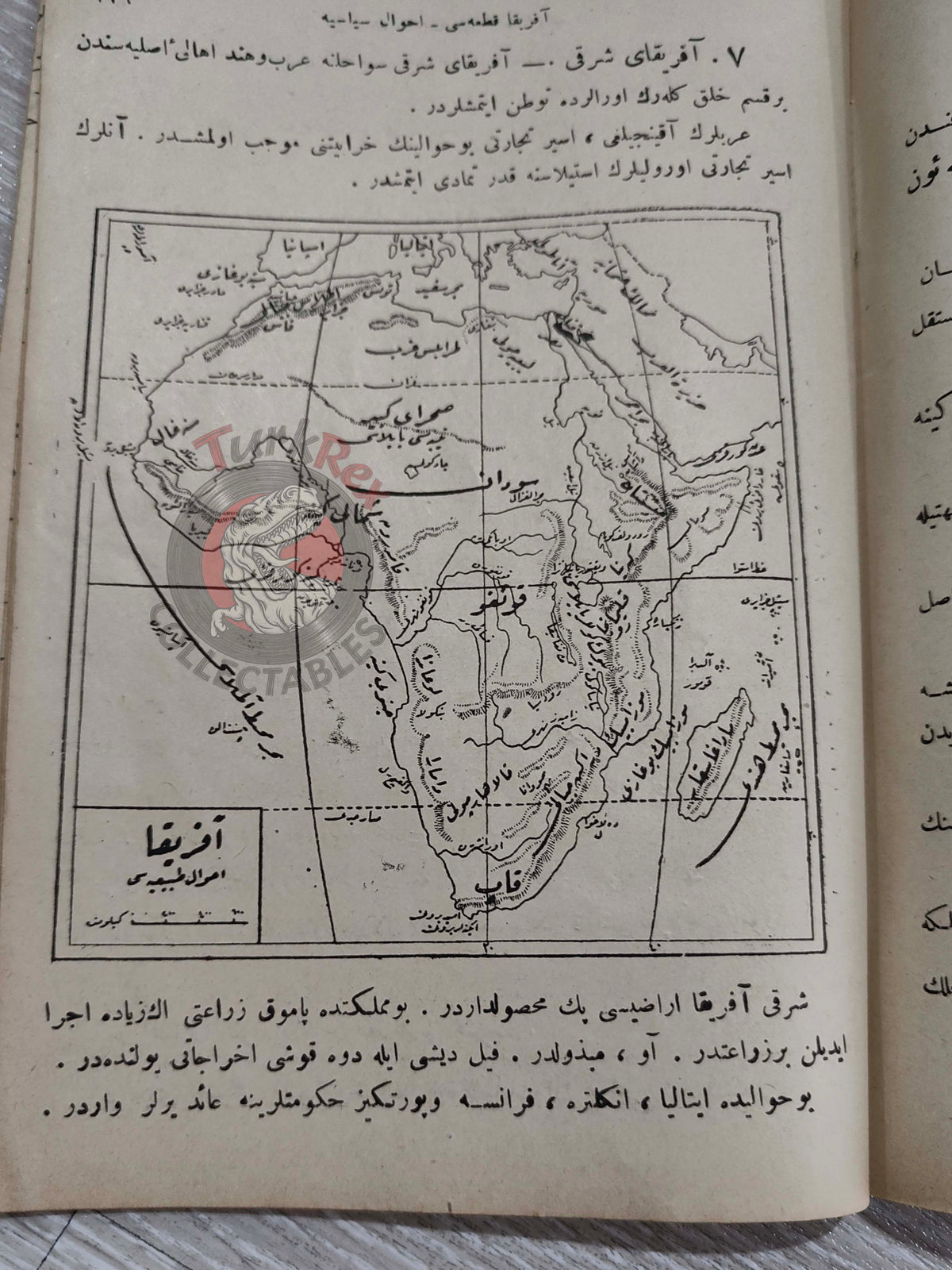 Safvet – General Geography Ottoman Textbook 1923 Empire with Maps Africa Italy