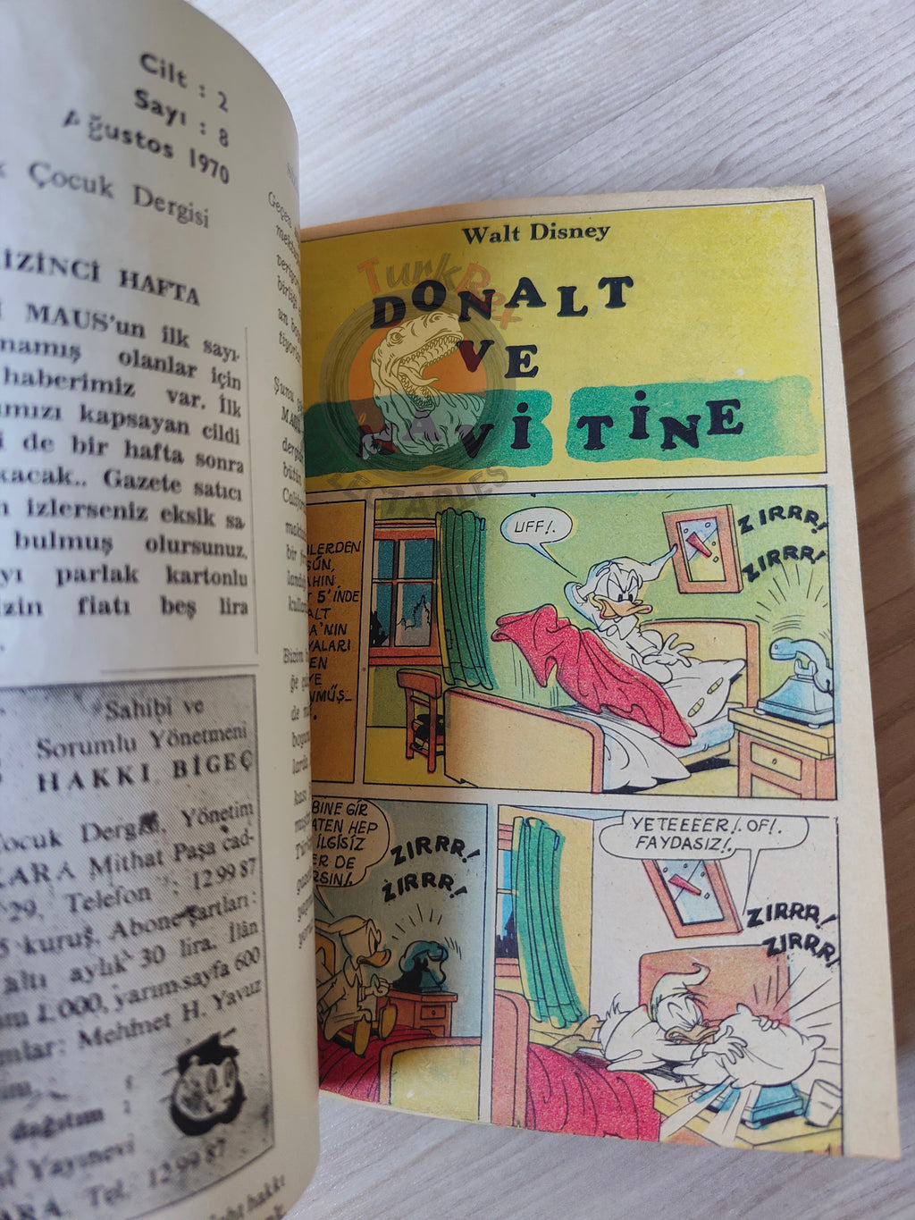 Mickey Mouse Mag Volume #2 1970 Turkish Comic Turkey Walt Disney Donald Duck