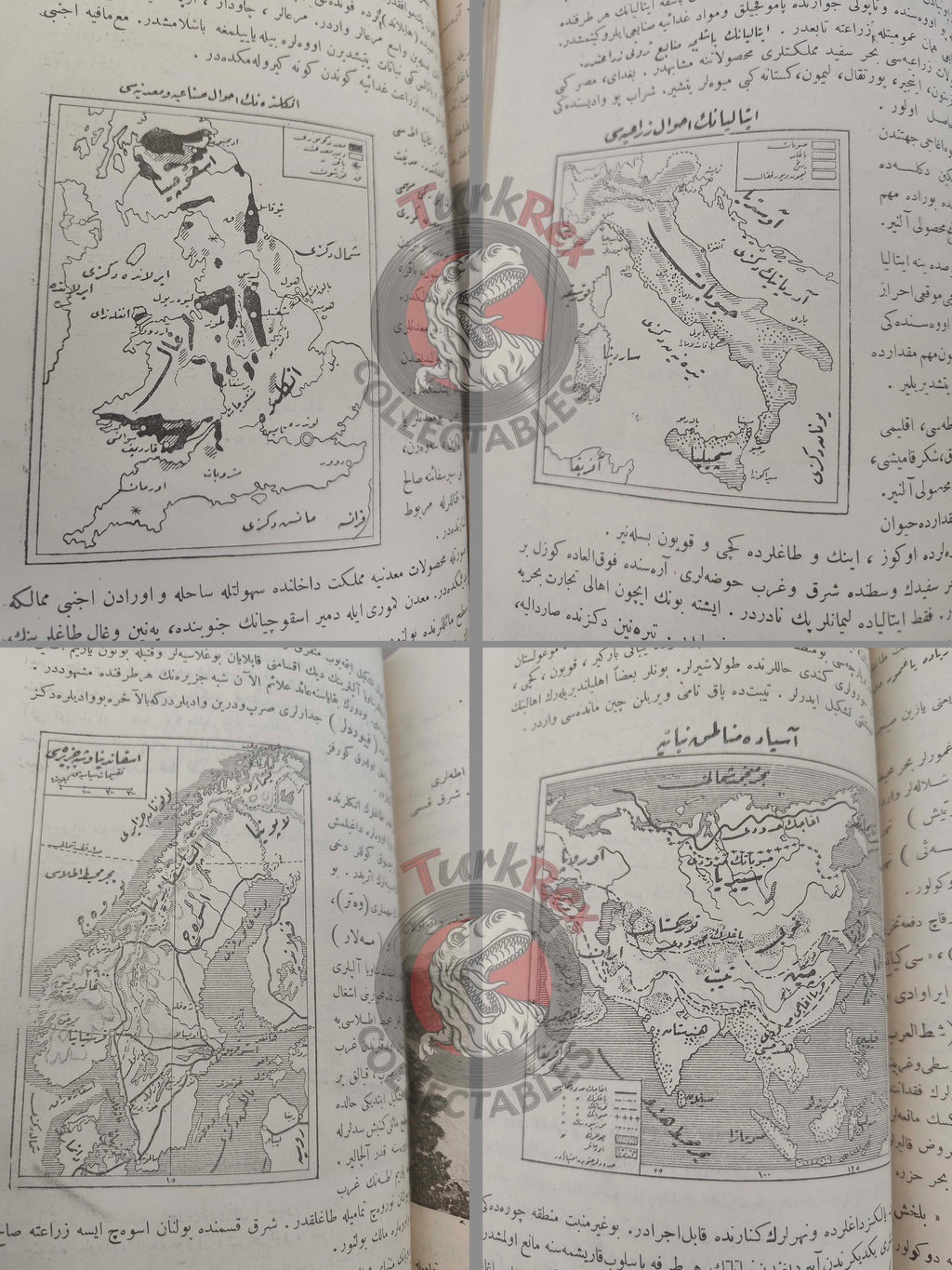 Safvet – New General Geography Ottoman Textbook 1913 Empire Education with Many Maps