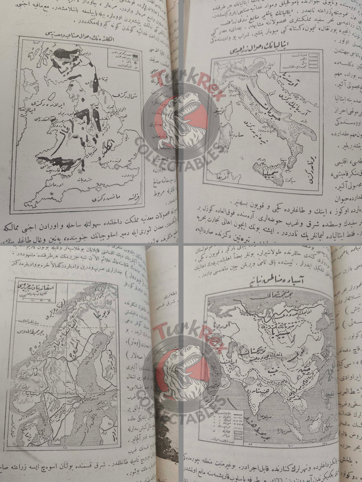 Safvet – New General Geography Ottoman Textbook 1913 Empire Education with Many Maps
