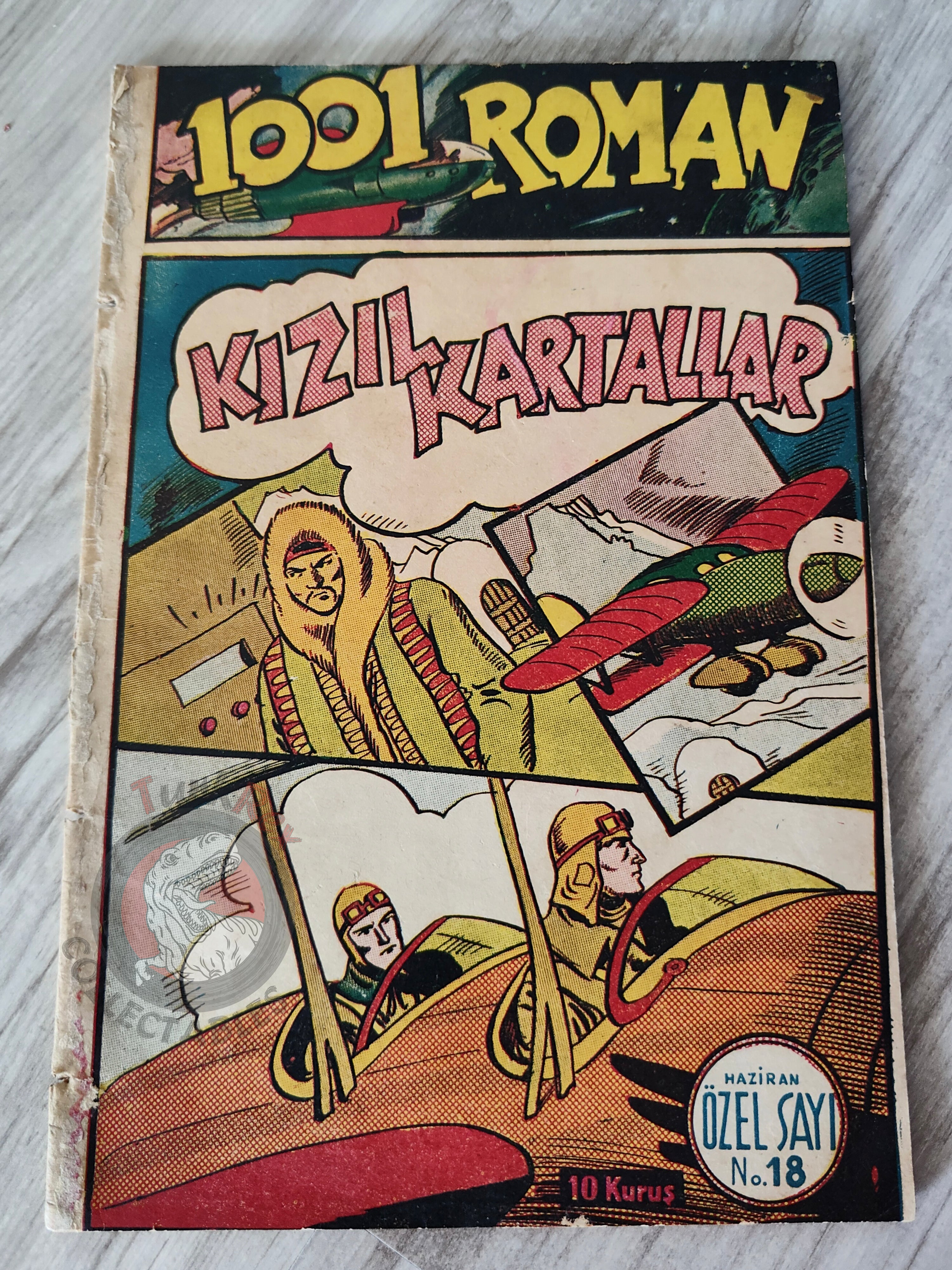 1001 Roman 1941 Red Eagles Turkish Comic Mag Turkey