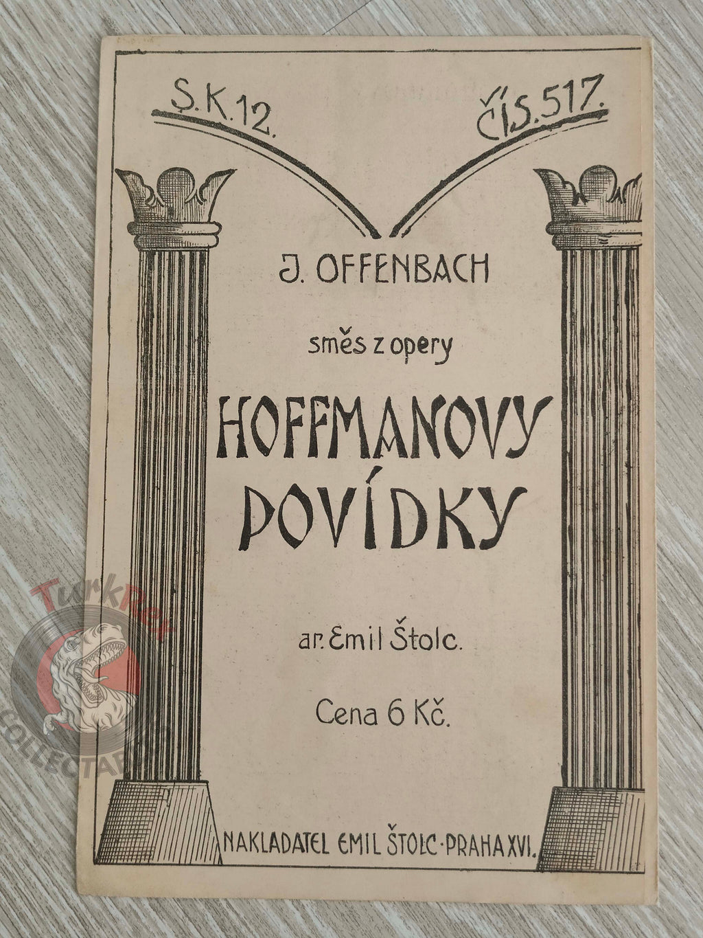 Jacques Offenbach – Hoffmannovy Povídky (Hoffmann’s Tales) Vintage Musical Notes Sheet Czech