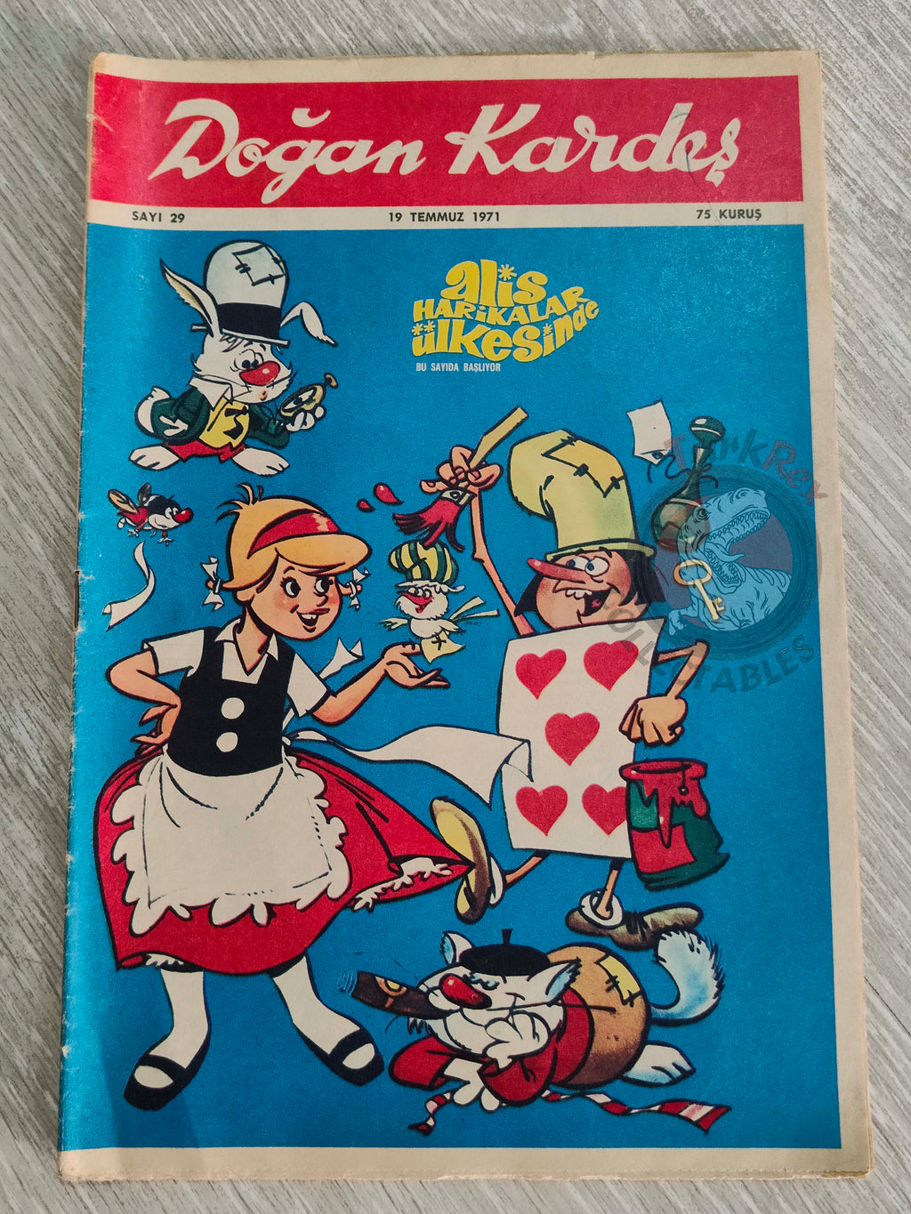 Doğan Kardeş 1971 Magazine #29 Turkish Comic Turkey Sinbad the Sailor Alice In Wonderland