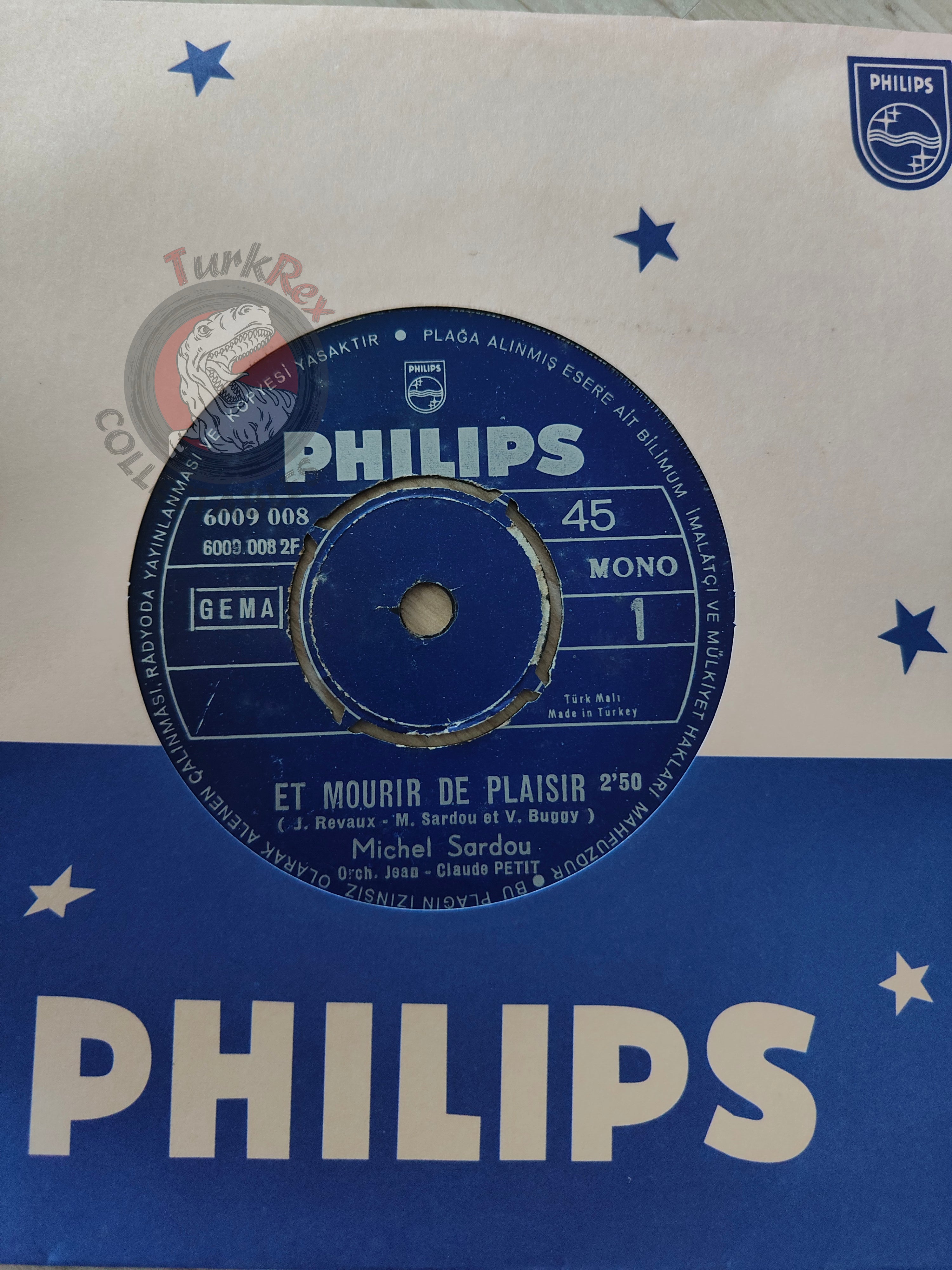 Michel Sardou – Les Bals Populaires 7" Turkish Pressing Vinyl Turkey Edition