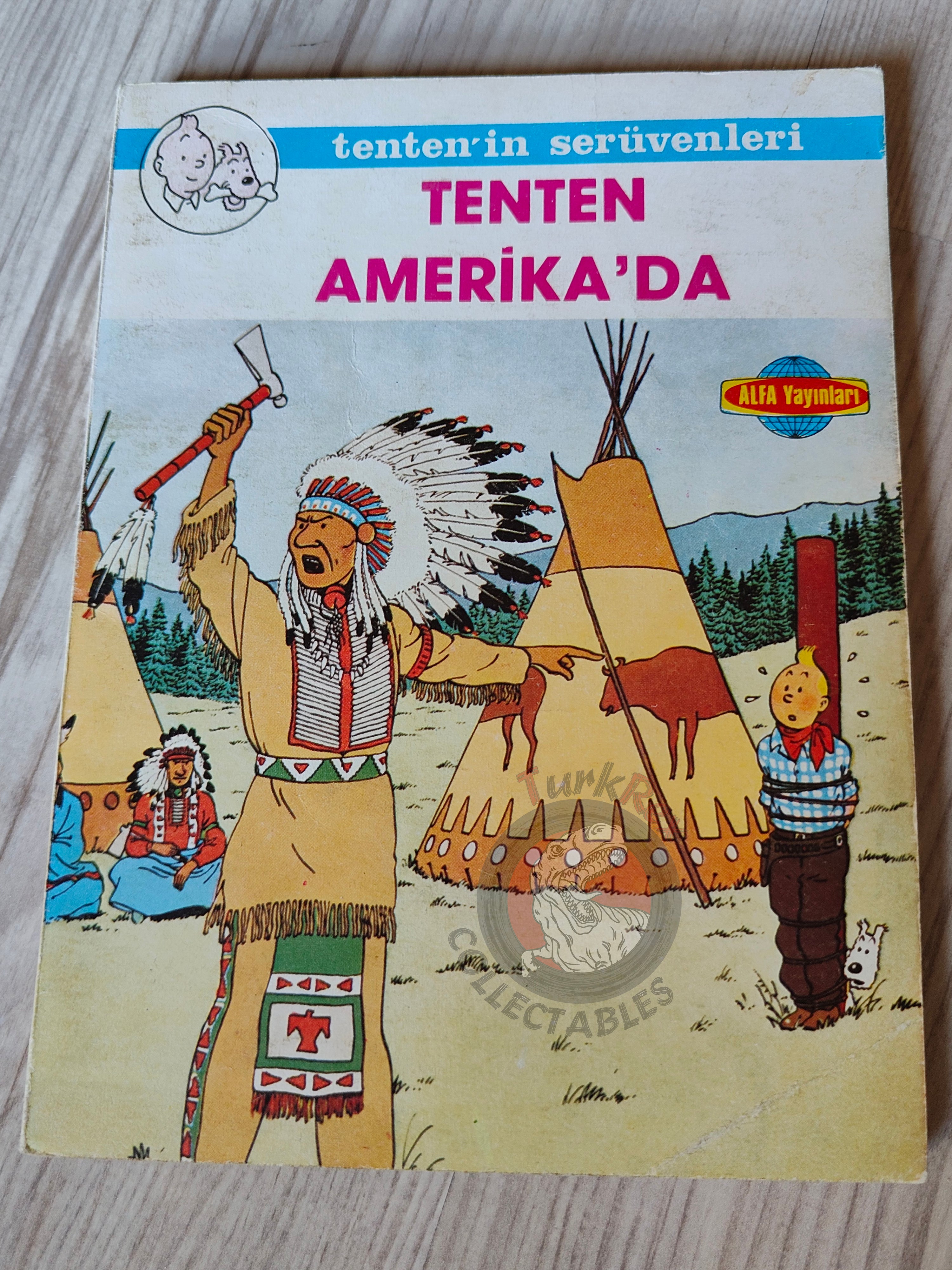 Tintin – Tintin in America mid 1980s Turkish Edition Comic Turkey 2