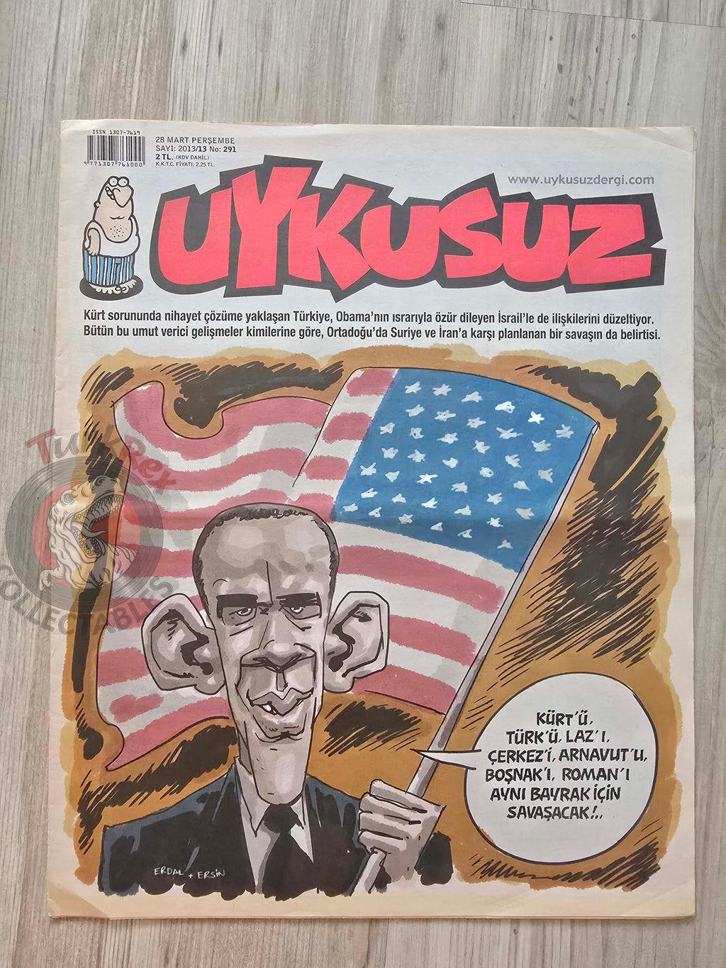 Uykusuz Humor Magazine 2013 Barack Obama Turkish Turkey Benjamin Netanyahu Israel