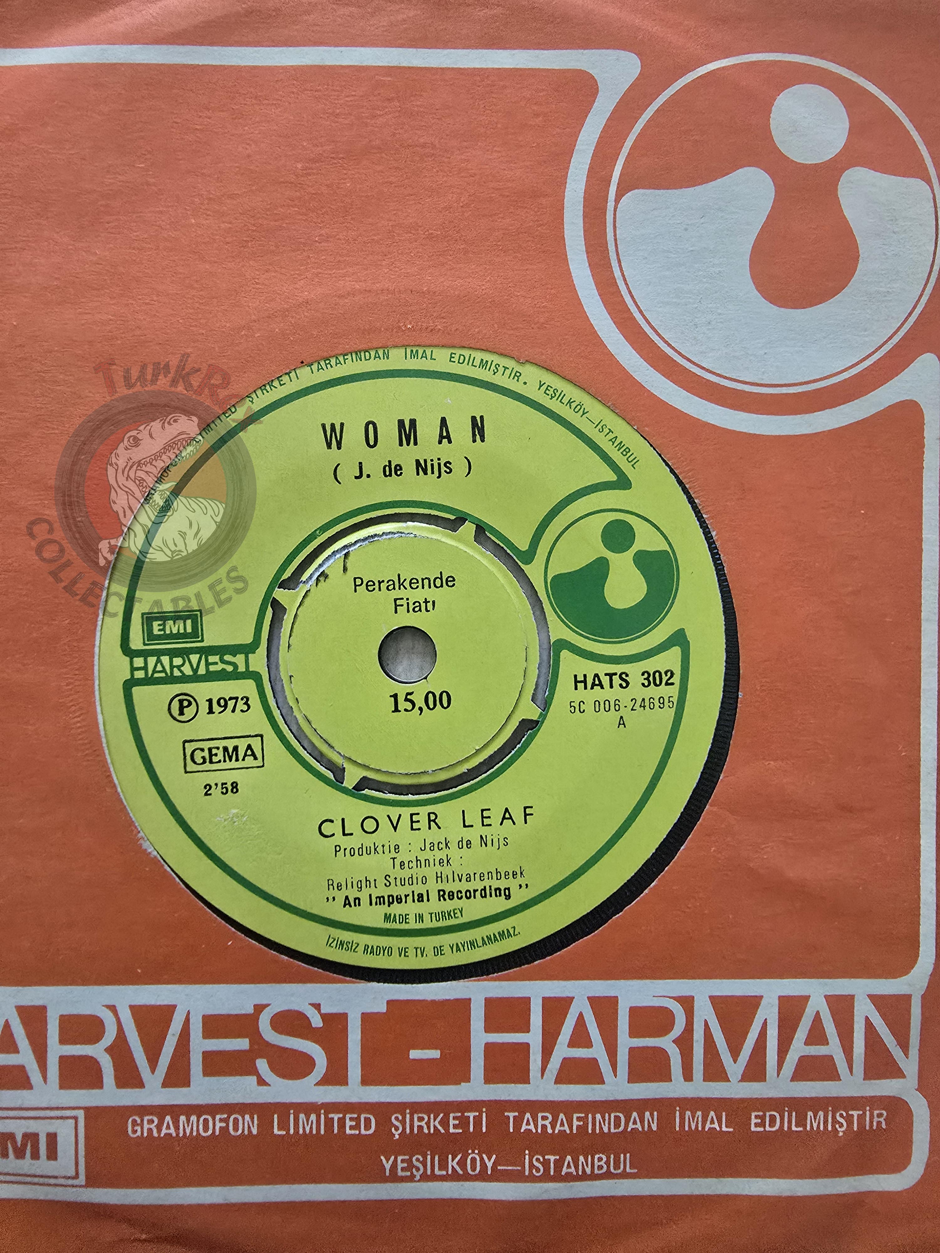 Clover Leaf – Woman / If You Meet Her 7" Turkish Pressing Vinyl Turkey Edition