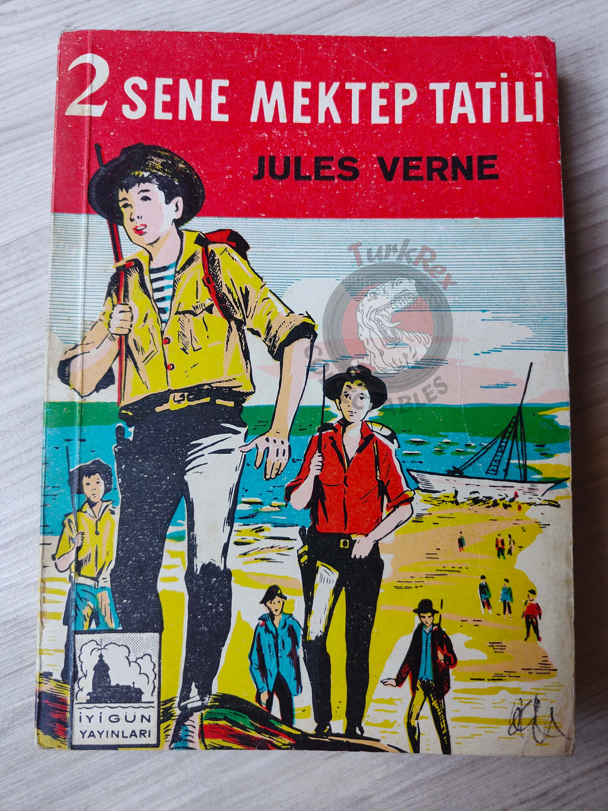 Jules Verne –  Two Years Vacation 1965 Turkish Book Turkey Illustrated