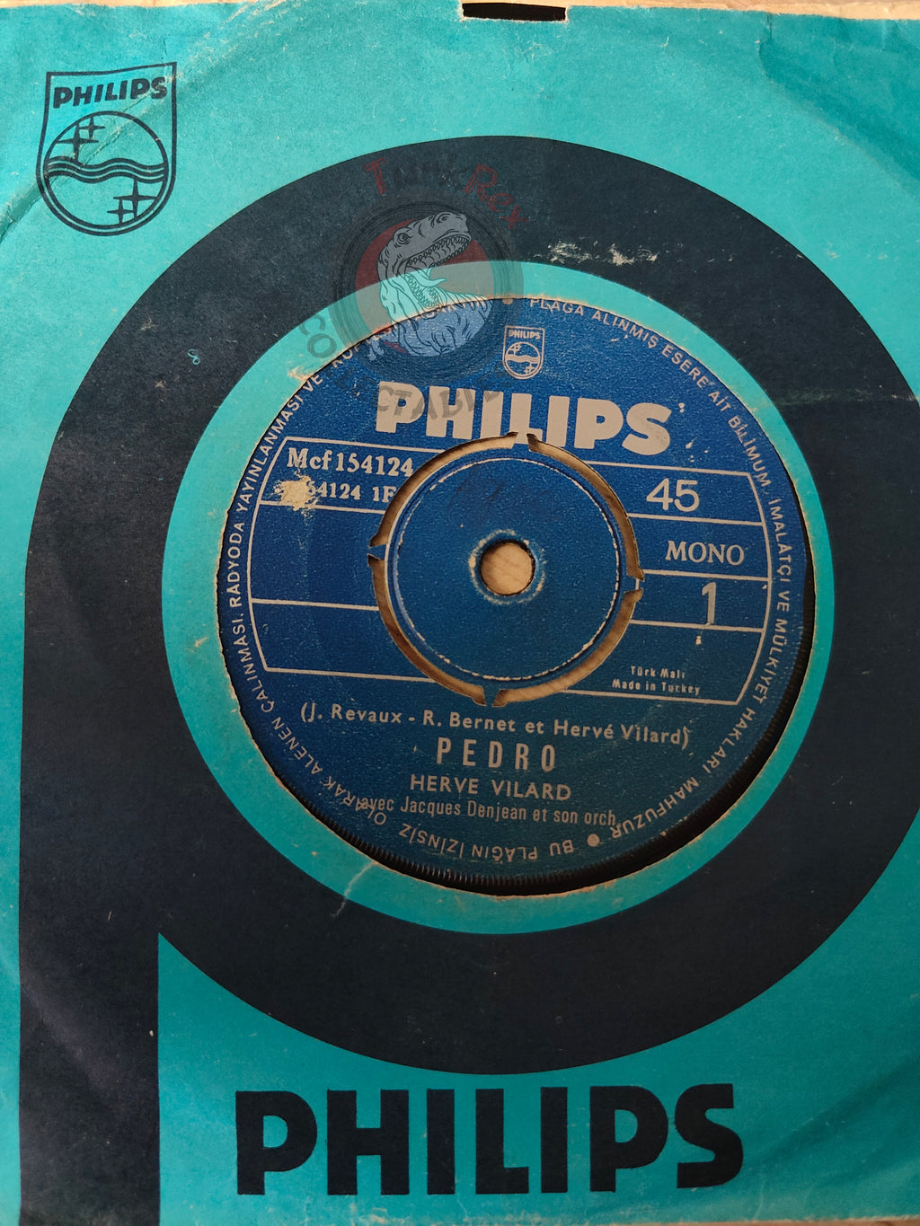 Hervé Vilard – Pedro 7" Turkish Pressing Vinyl Turkey Edition 2