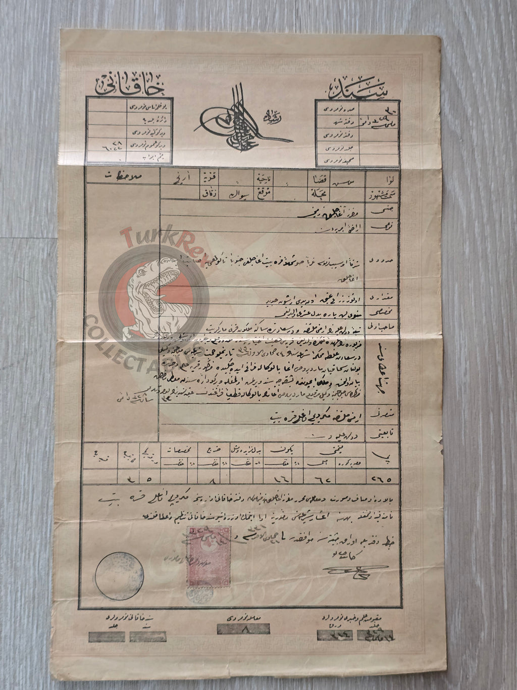 Ottoman 1913 Land Deed Woodland in Muş Armenian Citizen Title Deed Armenia