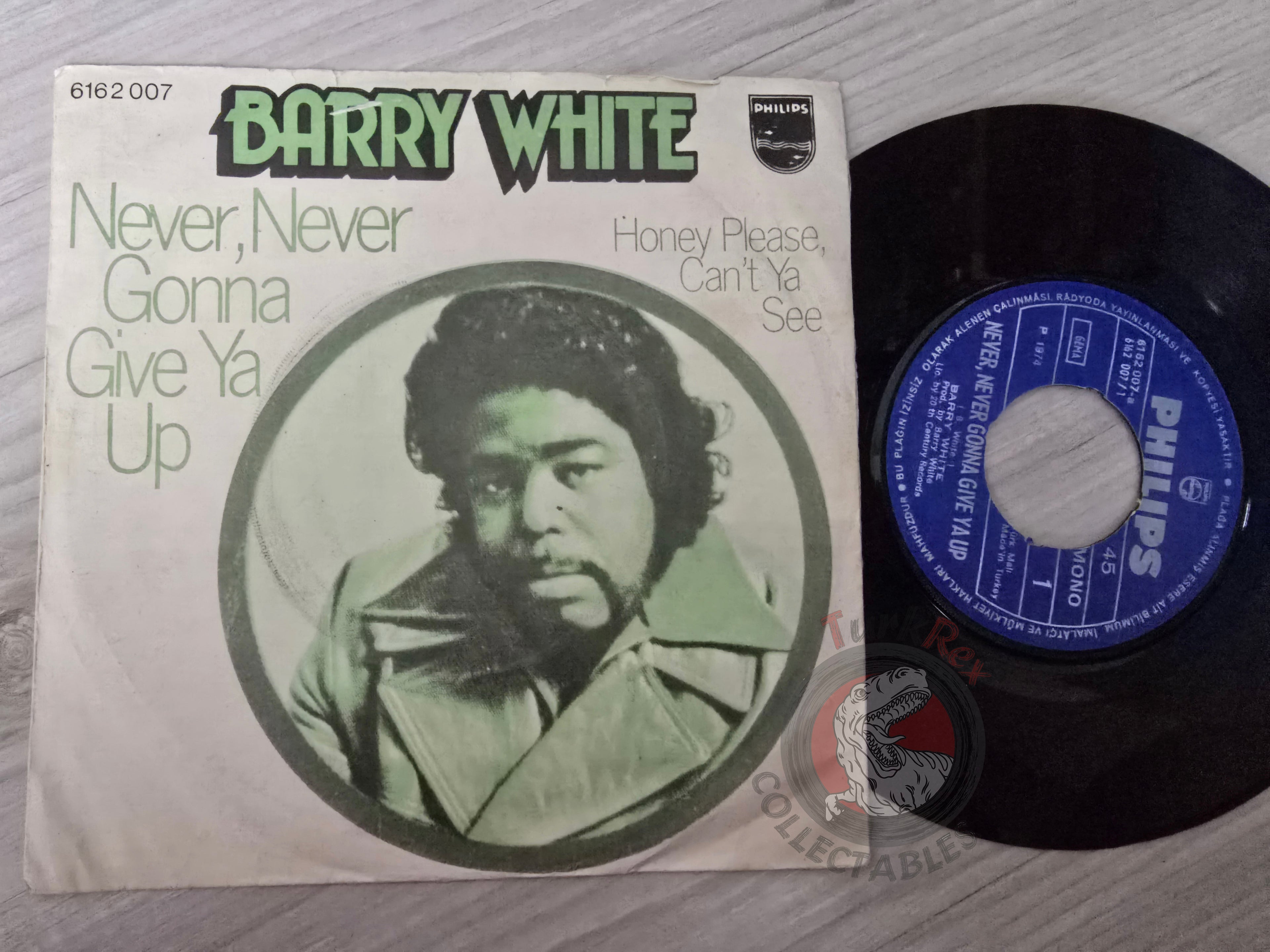 Barry White – Never, Never Gonna Give Ya Up 7" Turkish Pressing Vinyl Turkey Edition