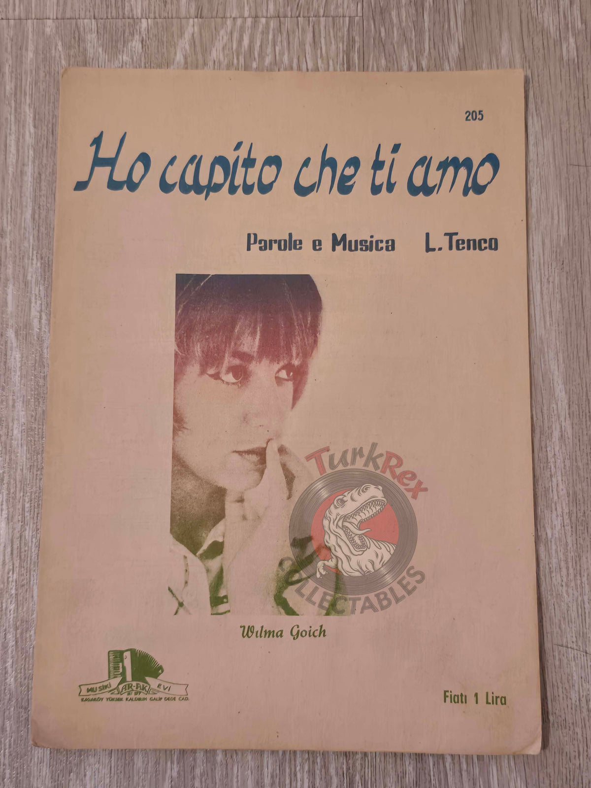 Wilma Goich – Ho Capito Che Ti Amo Turkish Vintage Musical Notes Sheet Turkey