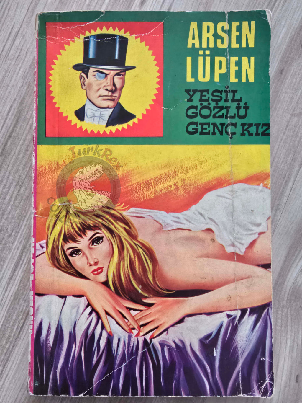 Arsène Lupin #4 La Demoiselle aux yeux verts 1972 Turkish Book Turkey Maurice Leblanc