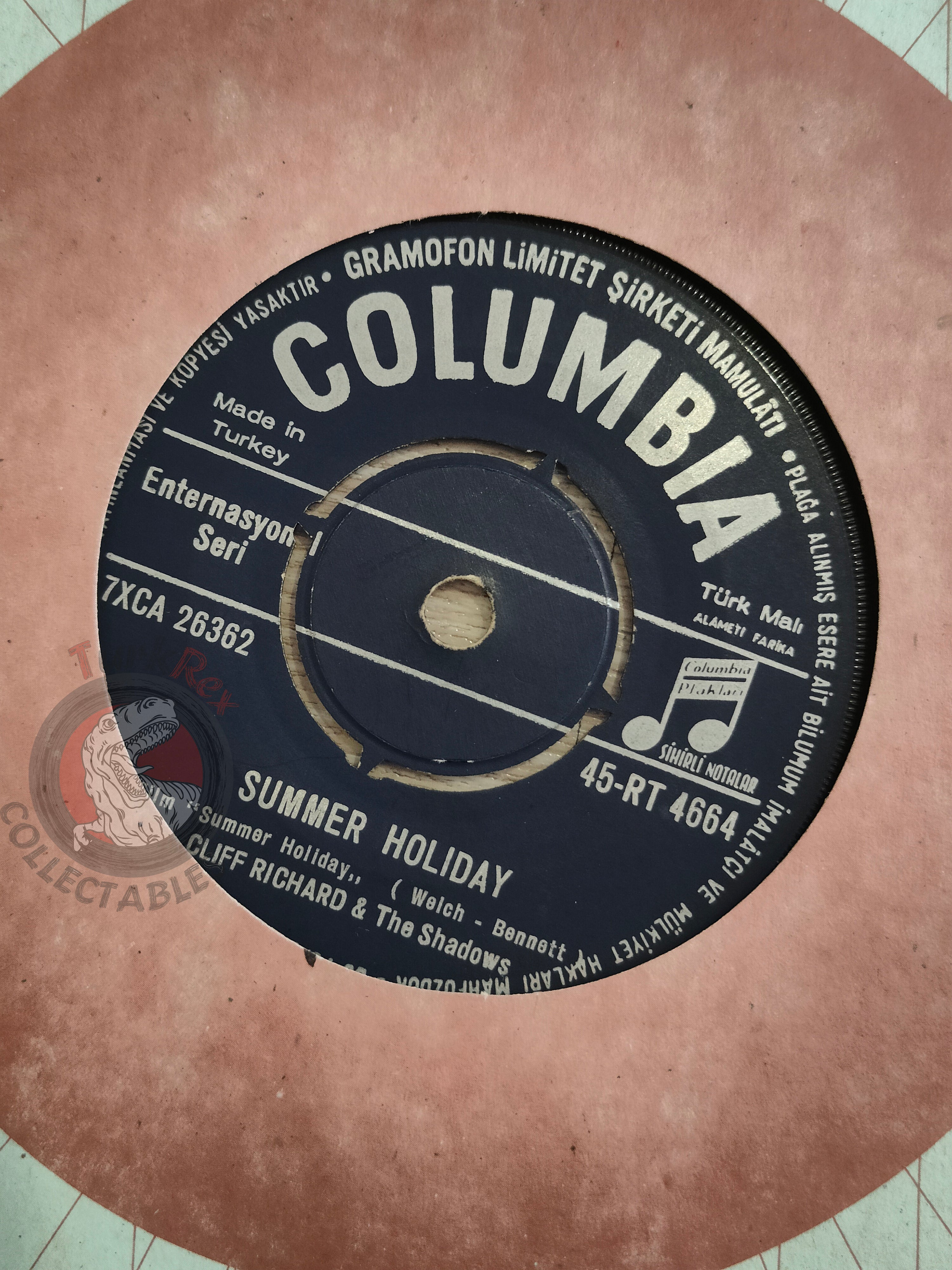 Cliff Richard And The Shadows – Summer Holiday 7" Turkish Pressing Vinyl Turkey Edition 2