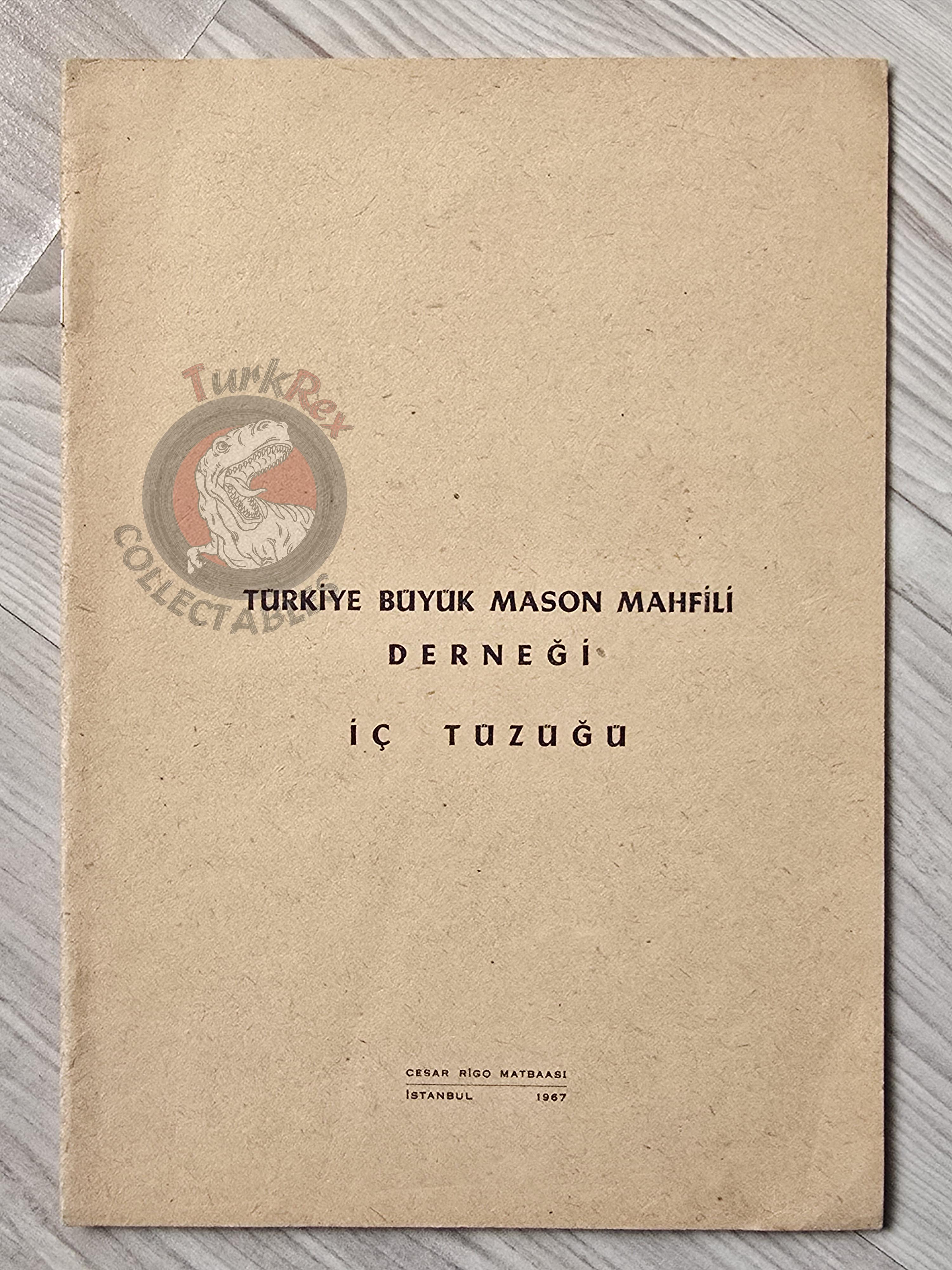 Turkish Freemasonry Internal Regulations of the Lodges 1967 Booklet Masonic Masons of Turkey