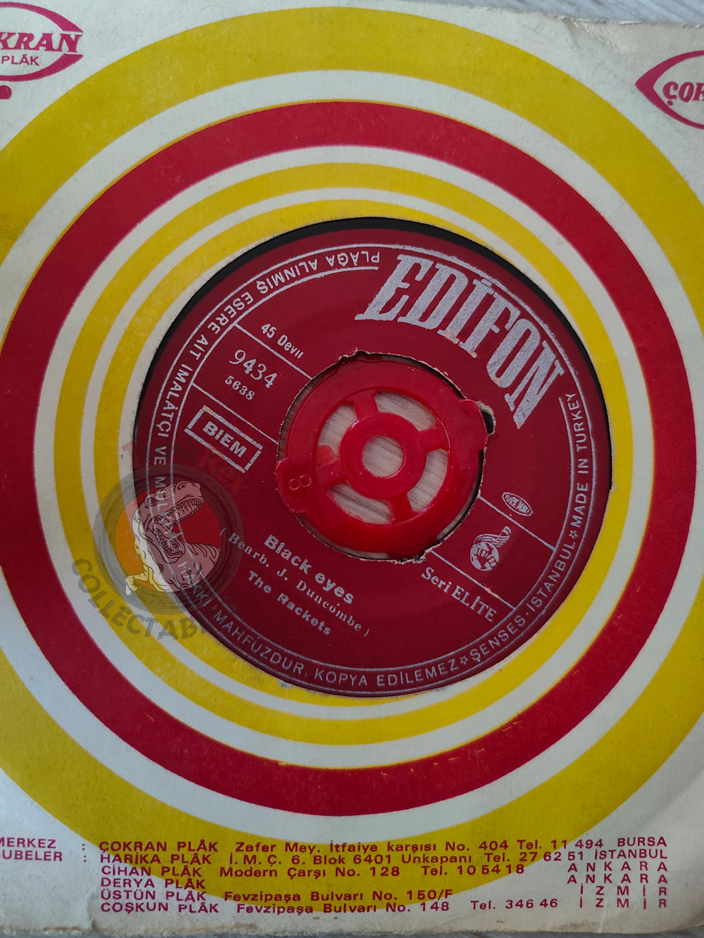 The Rackets – Only You 7" Turkish Pressing Vinyl Turkey Edition 2