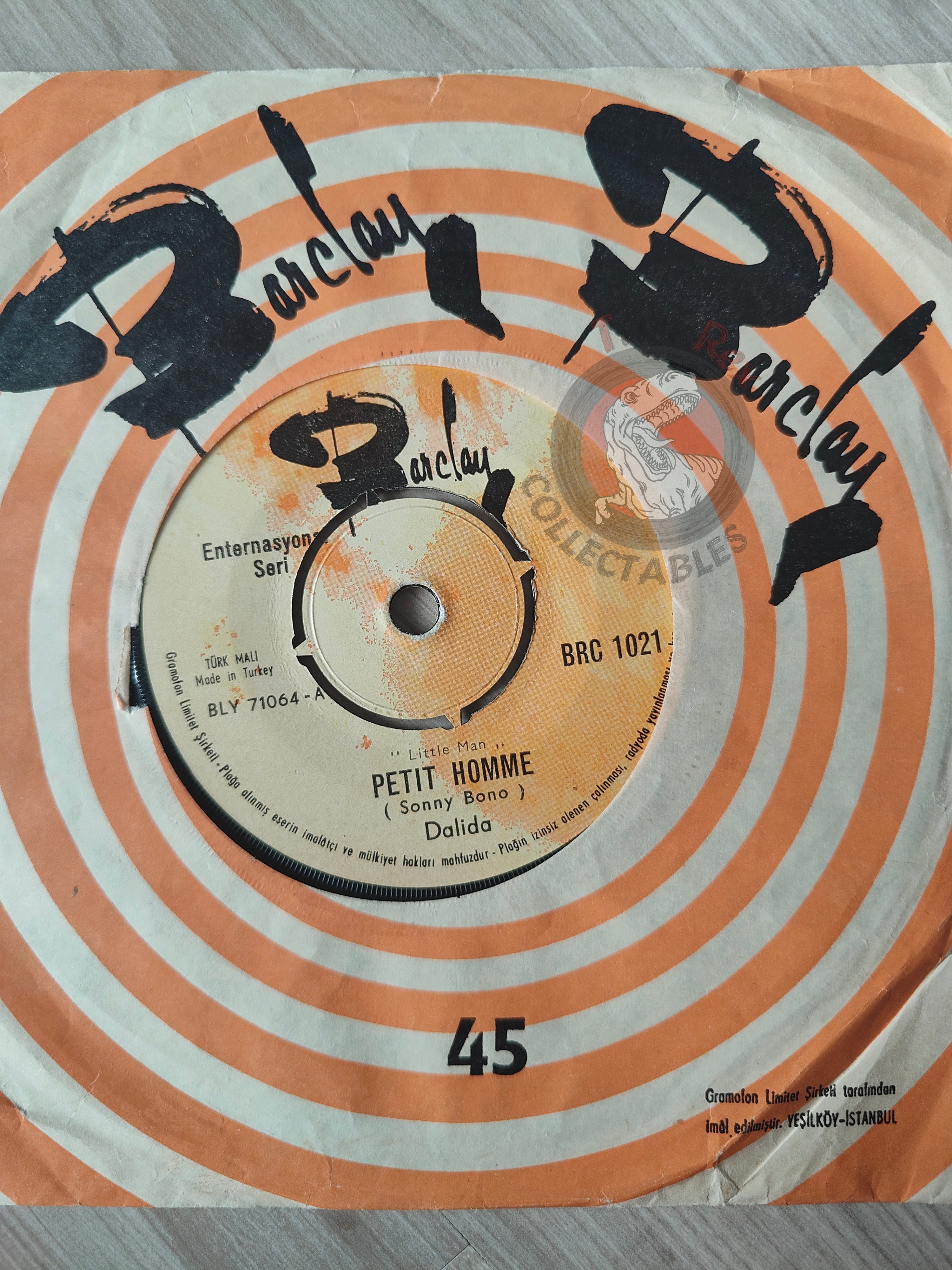 Dalida – Petit Homme 7" Turkish Pressing Vinyl Turkey Edition