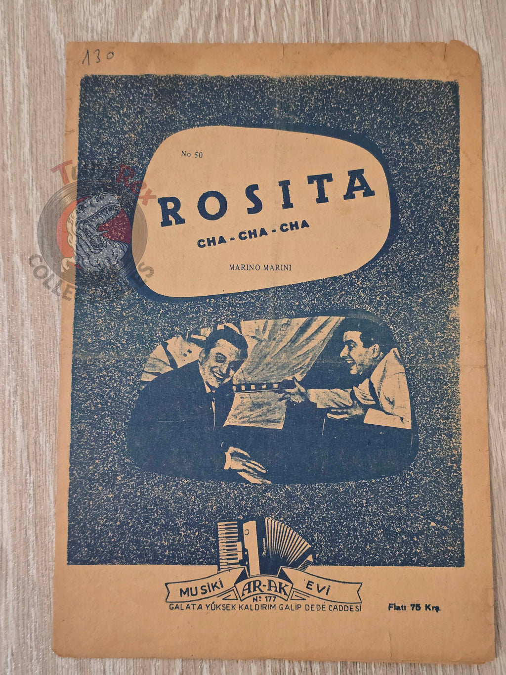 Marino Marini – Rosita Turkish Vintage Musical Notes Sheet Turkey