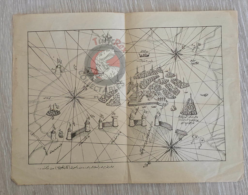 Ottoman Empire Venice City Map 1913 Katip Çelebi Italy Piri Reis