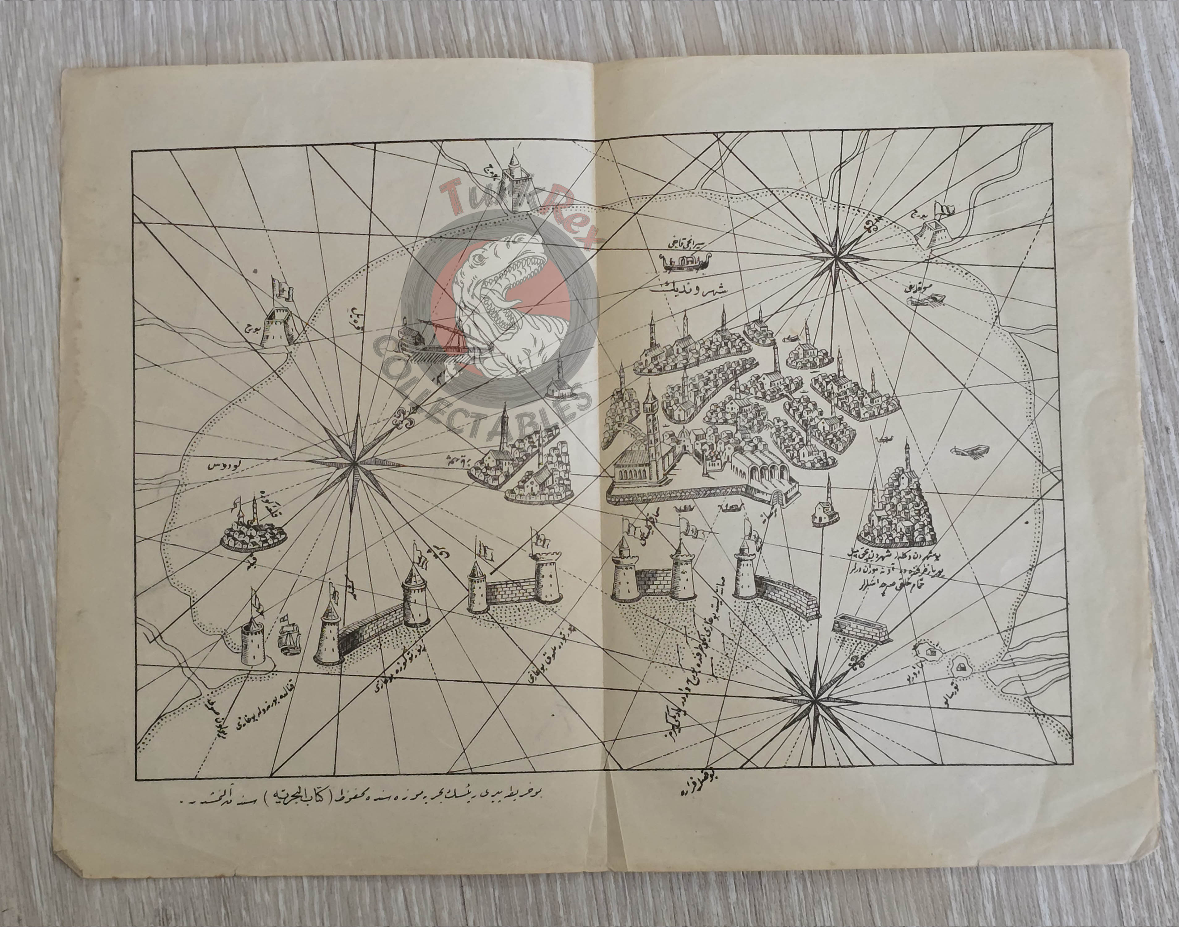 Ottoman Empire Venice City Map 1913 Katip Çelebi Italy Piri Reis