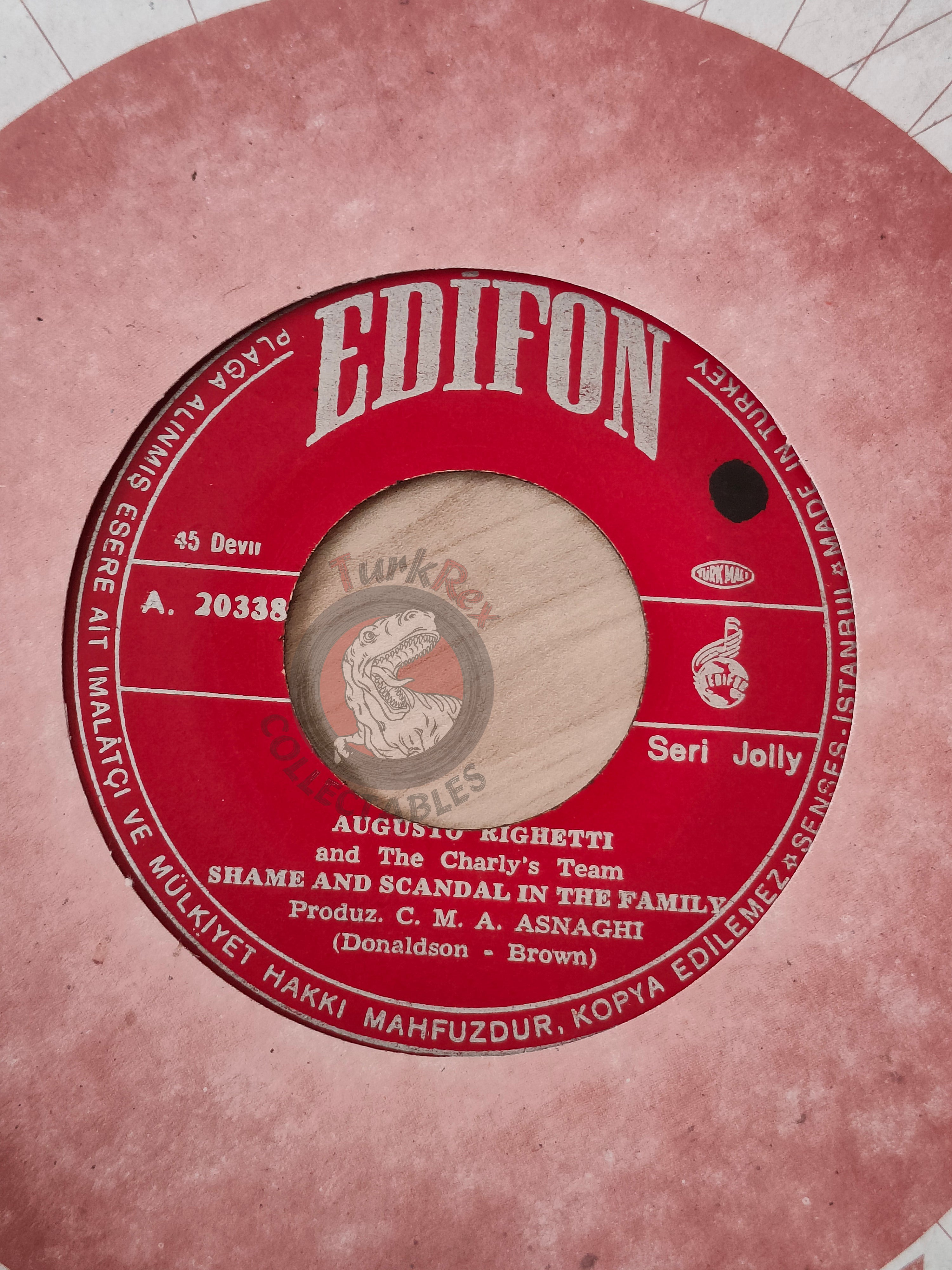 Augusto Righetti – Shame And Scandal In The Family 7" Turkish Pressing Vinyl Turkey Edition