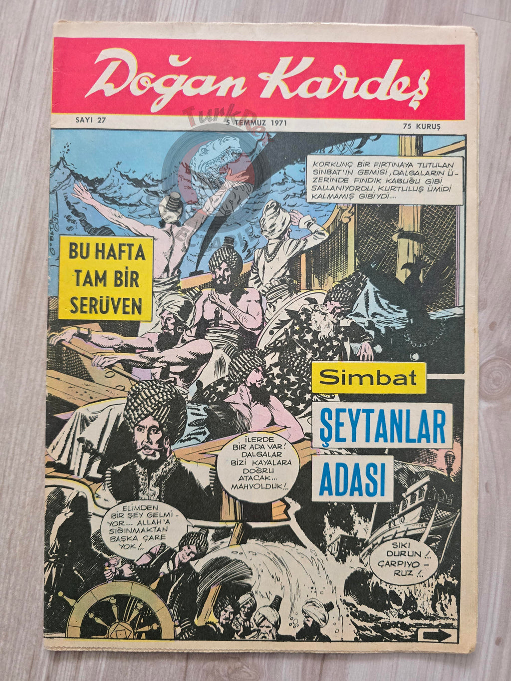Doğan Kardeş 1971 Magazine #27 Turkish Comic Turkey Sinbad the Sailor Gulliver’s Travels Sibylline