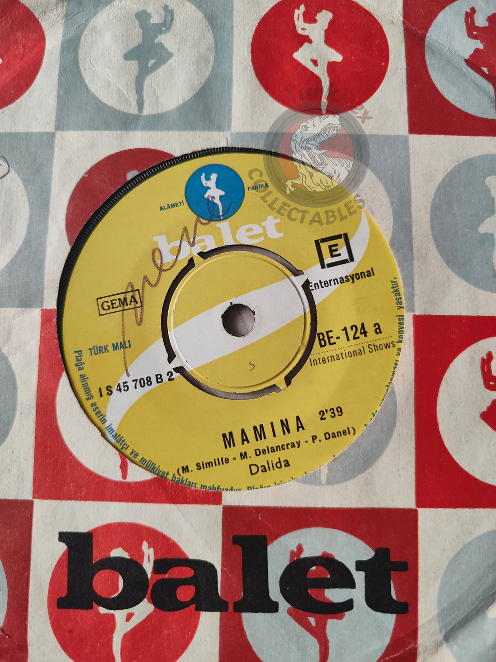 Dalida – Mamina 7" Turkish Pressing Vinyl Turkey Edition