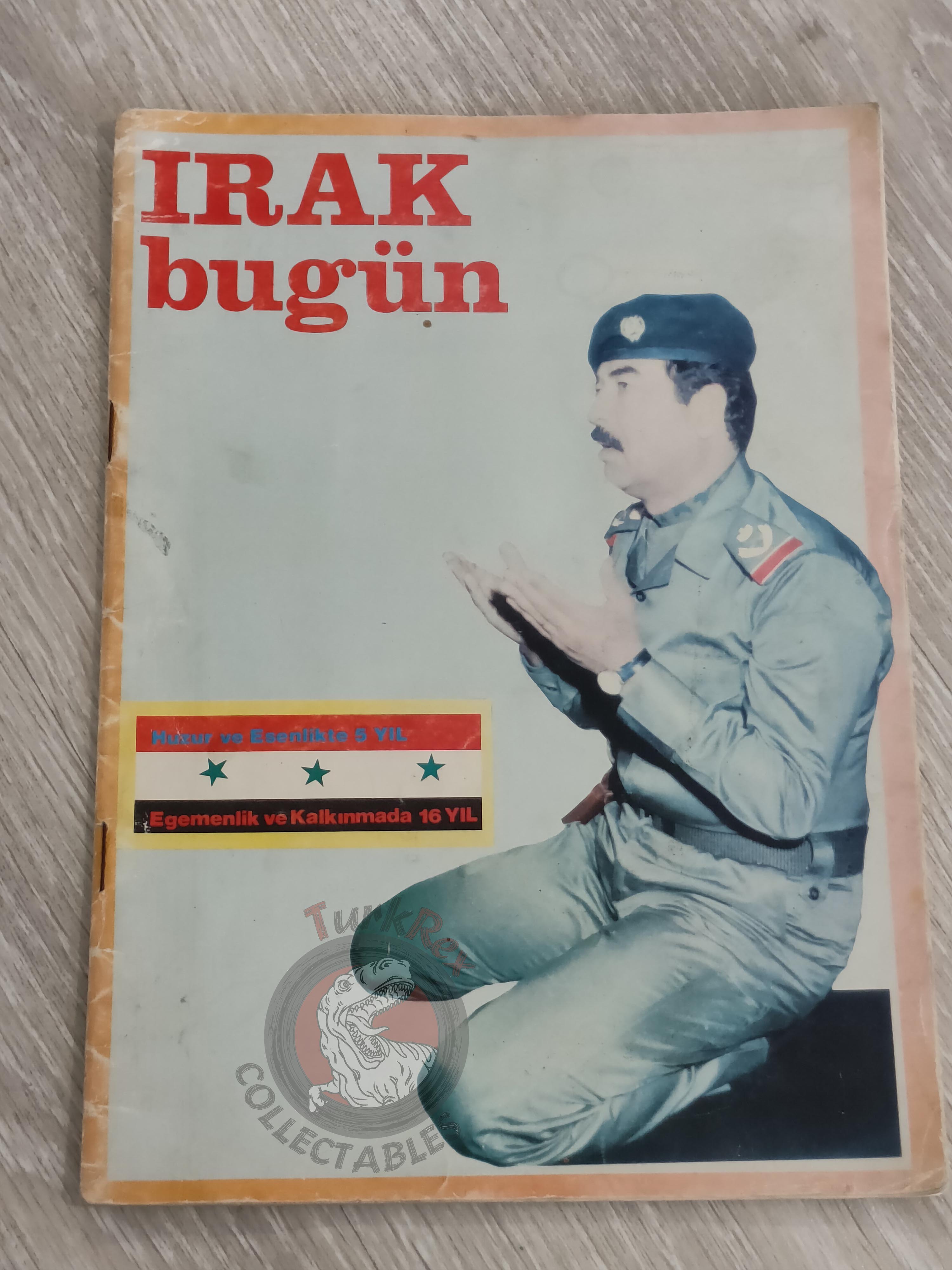 Saddam Hussein - Iraq Today 1984 Official Propaganda Magazine Turkish Turkey Middle East
