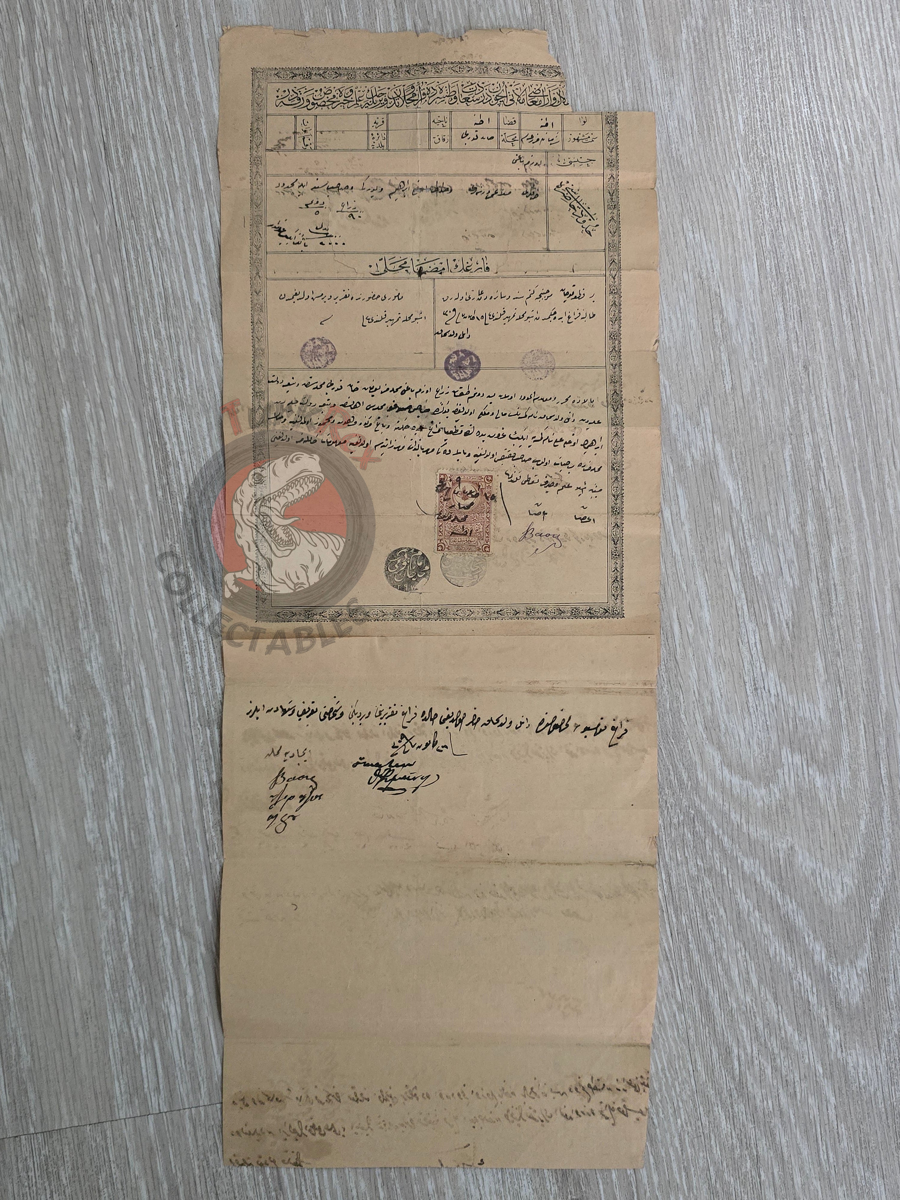 Ottoman 1894 Land Deed Vineyard in Adana Title Armenian Citizen Armenia