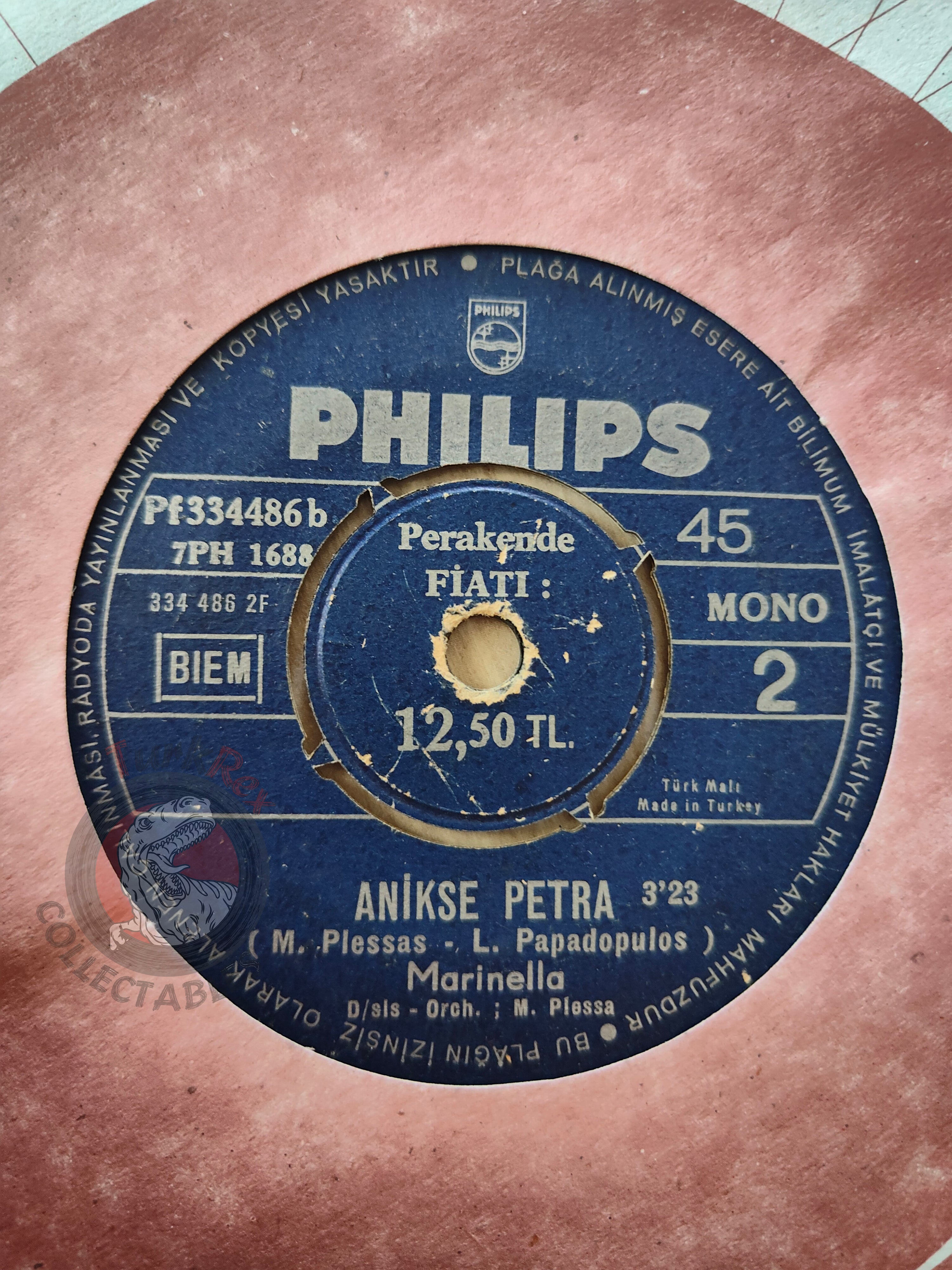 Marinella – Ama Dite To Fengari 7" Turkish Pressing Vinyl Turkey Edition