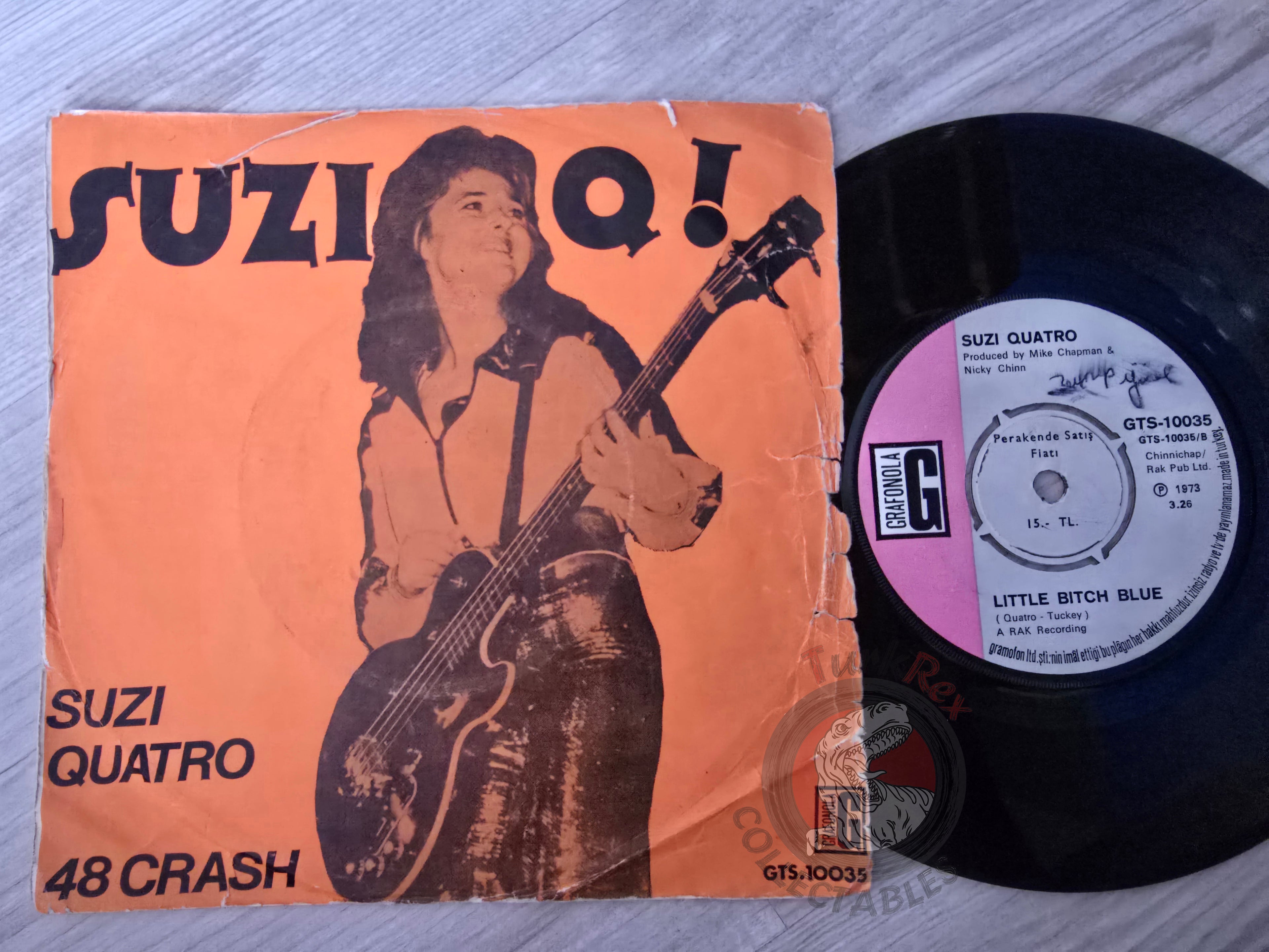 Suzi Quatro – 48 Crash 7" Turkish Pressing Vinyl Turkey Edition