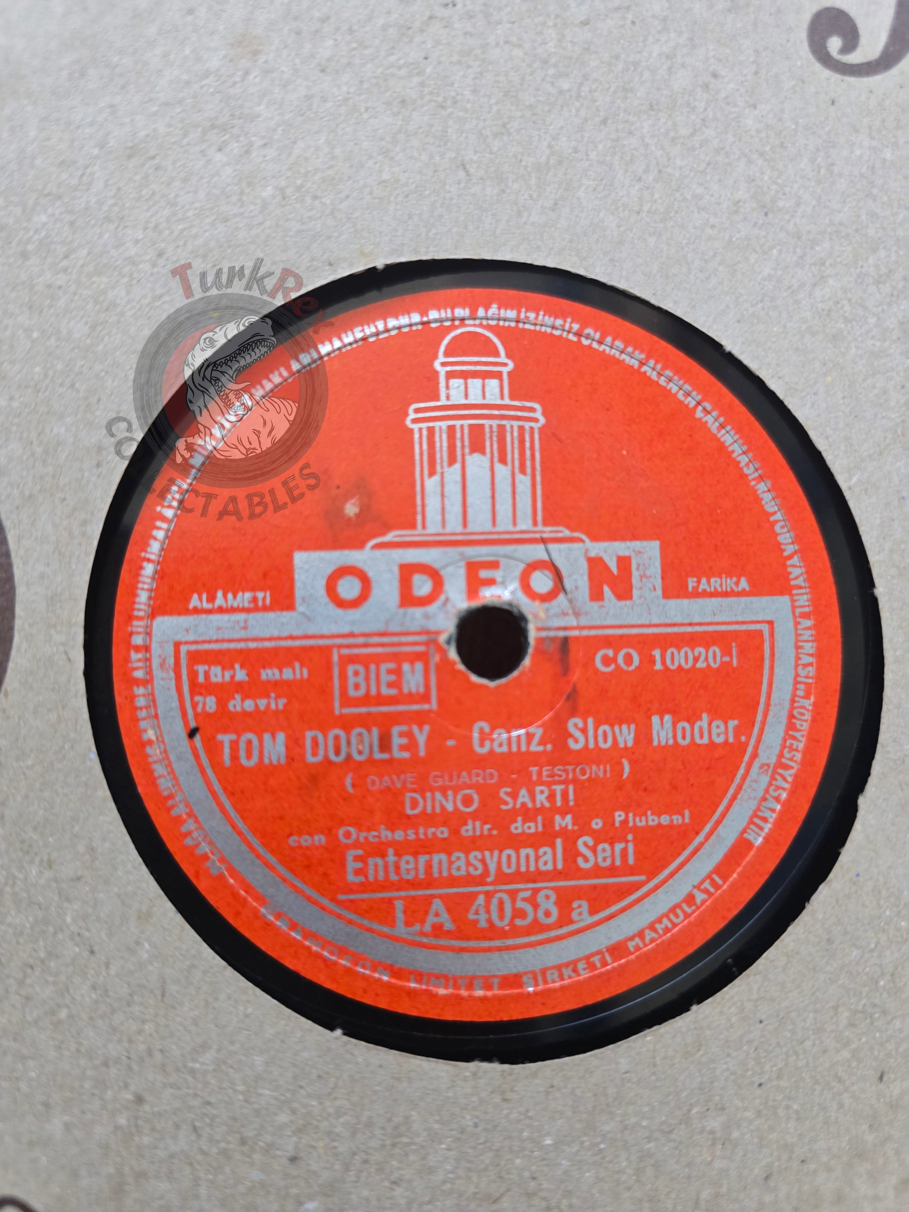 Dino Sarti  – Tom Dooley / Marisa Turkish Pressing Shellac Turkey Edition